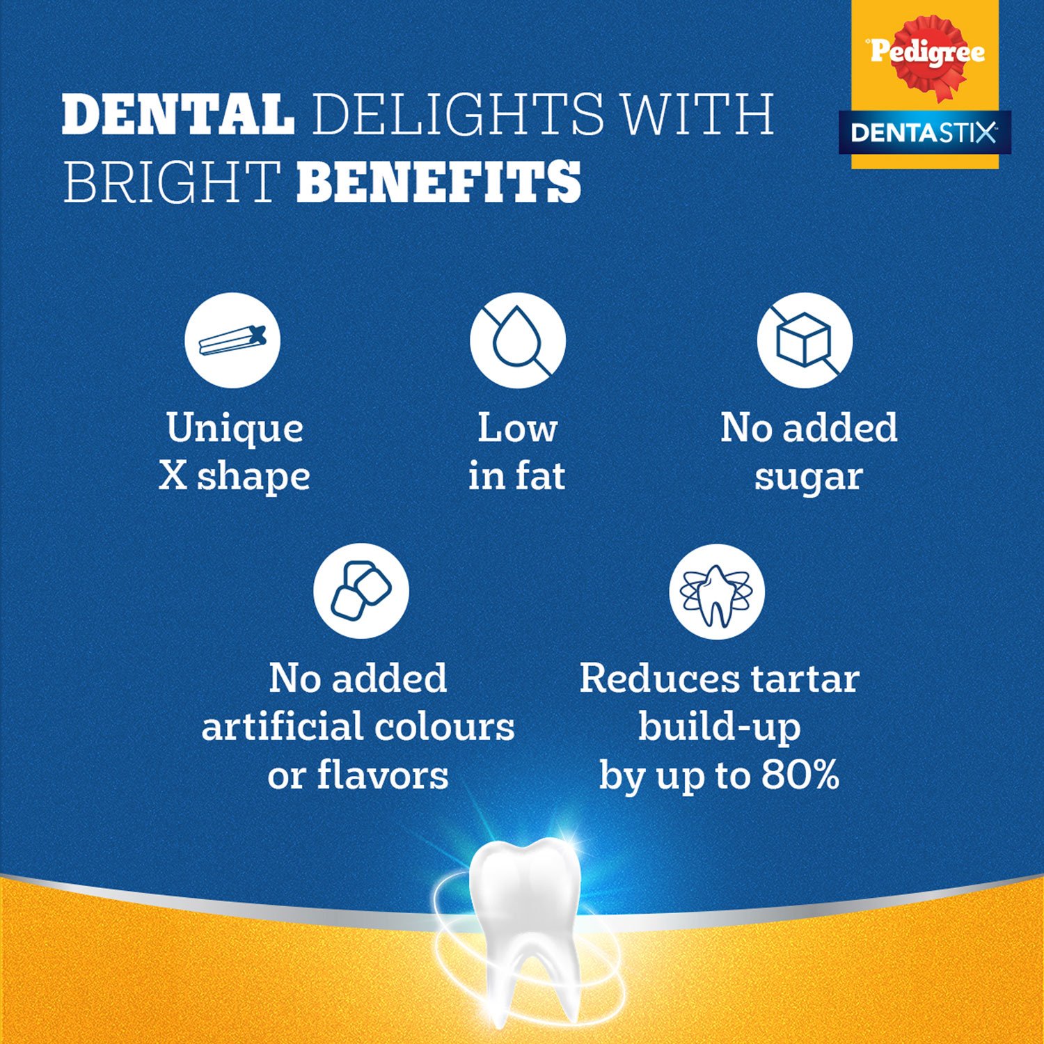 PED Dentastix Oral Care Dog Treat Med 180g x10