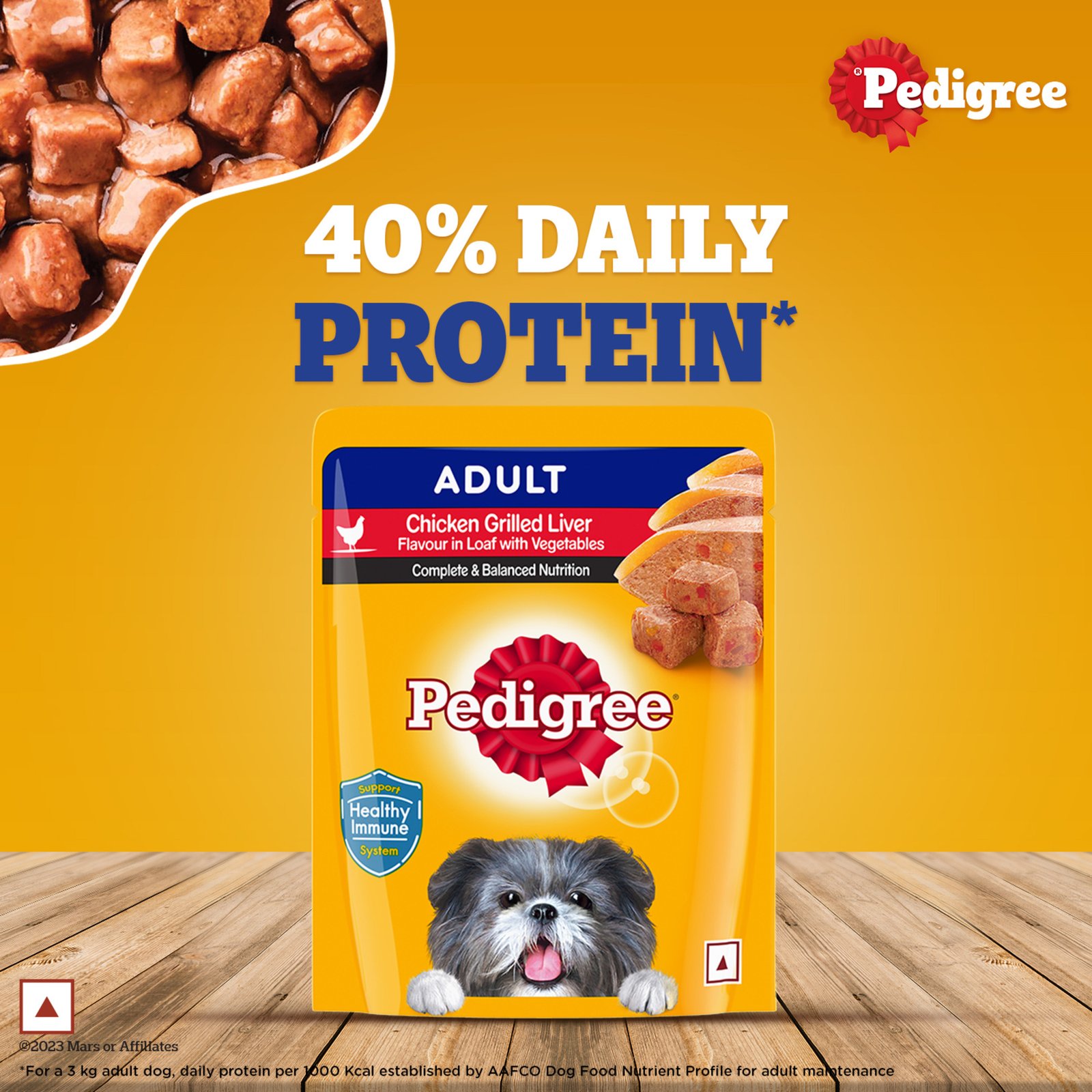 Pedigree Adult Wet Dog Food, Chicken Grilled Liver Flavour 