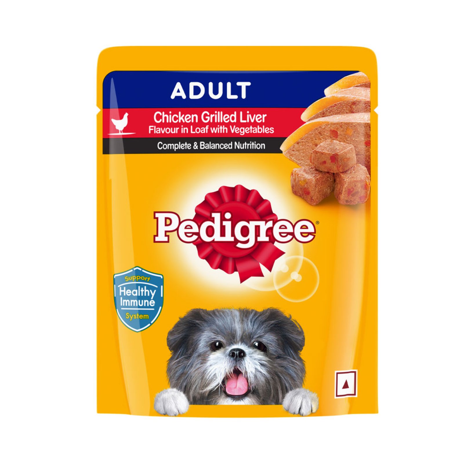 Pedigree Puppy Wet Dog Food, Chicken Liver in Loaf with Vegetables