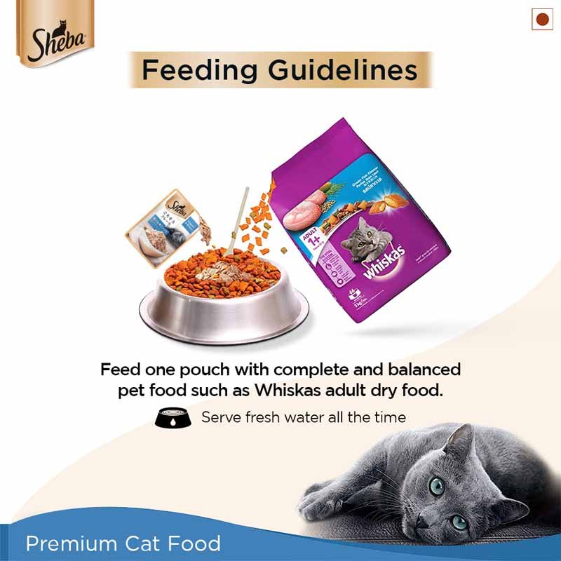 Sheba Rich Premium Adult (1+ Years) Wet Cat Food, Maguro & Bream Flavour