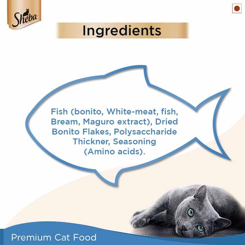 Sheba Rich Premium Adult (1+ Years) Wet Cat Food, Maguro & Bream Flavour