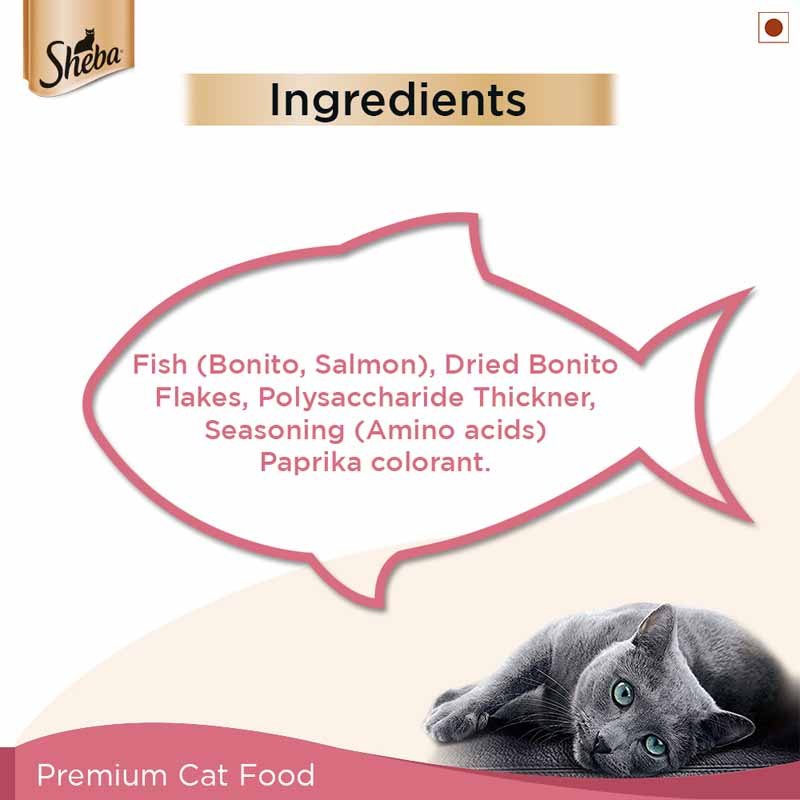 Sheba Rich Premium Adult (1+ Years) Wet Cat Food, Skipjack & Salmon Flavour