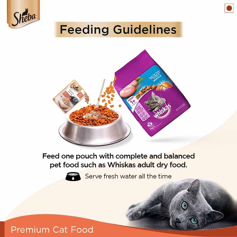 Sheba Rich Premium Adult (1+ Years) Wet Cat Food, Fish with Sasami Flavour