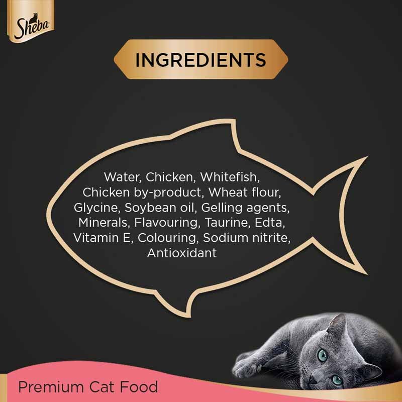 Sheba Fine Premium Kitten (2-12 months) Wet Cat Food, Chicken Premium Loaf