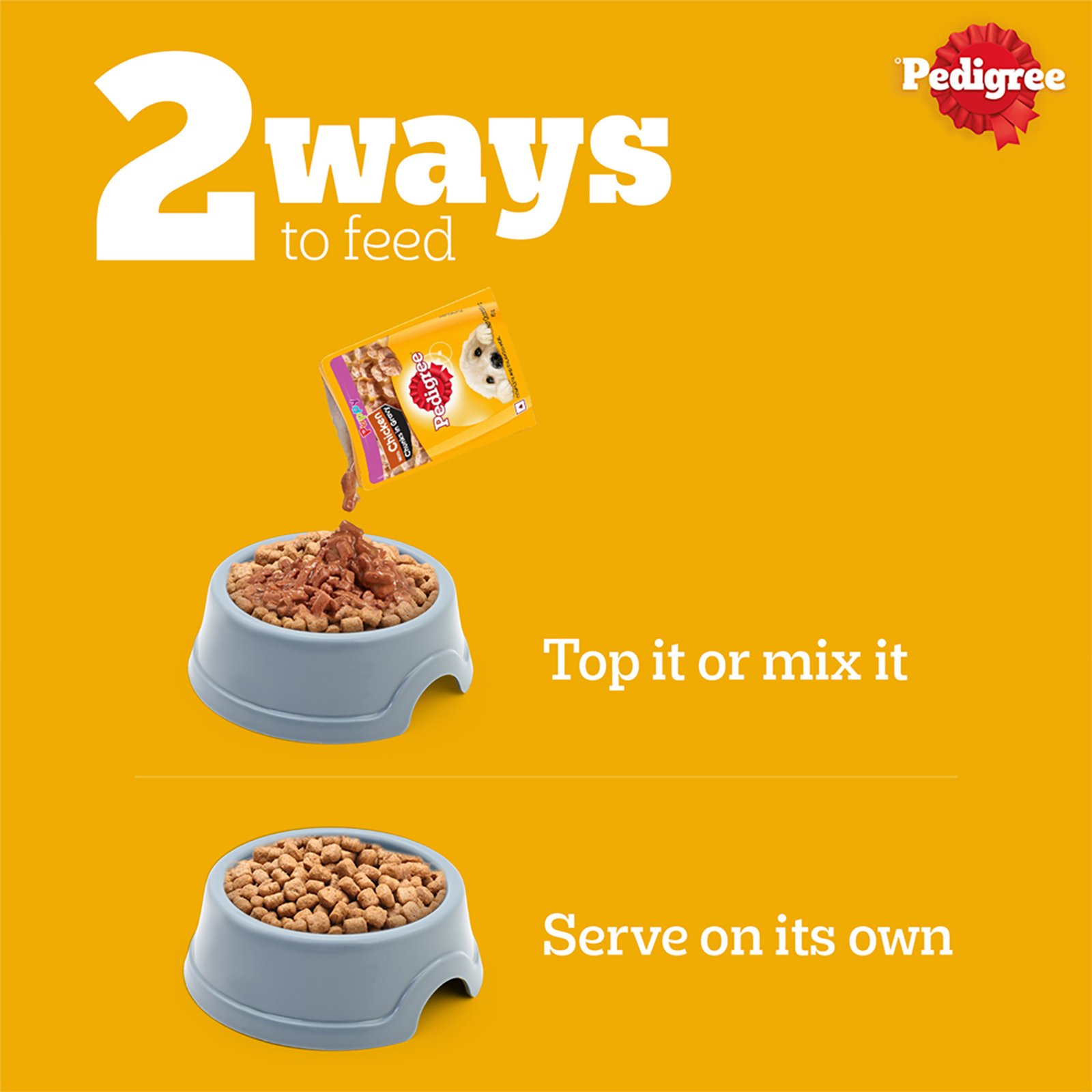 Pedigree Puppy Dry Dog Food, Chicken & Milk, 2.8 kg