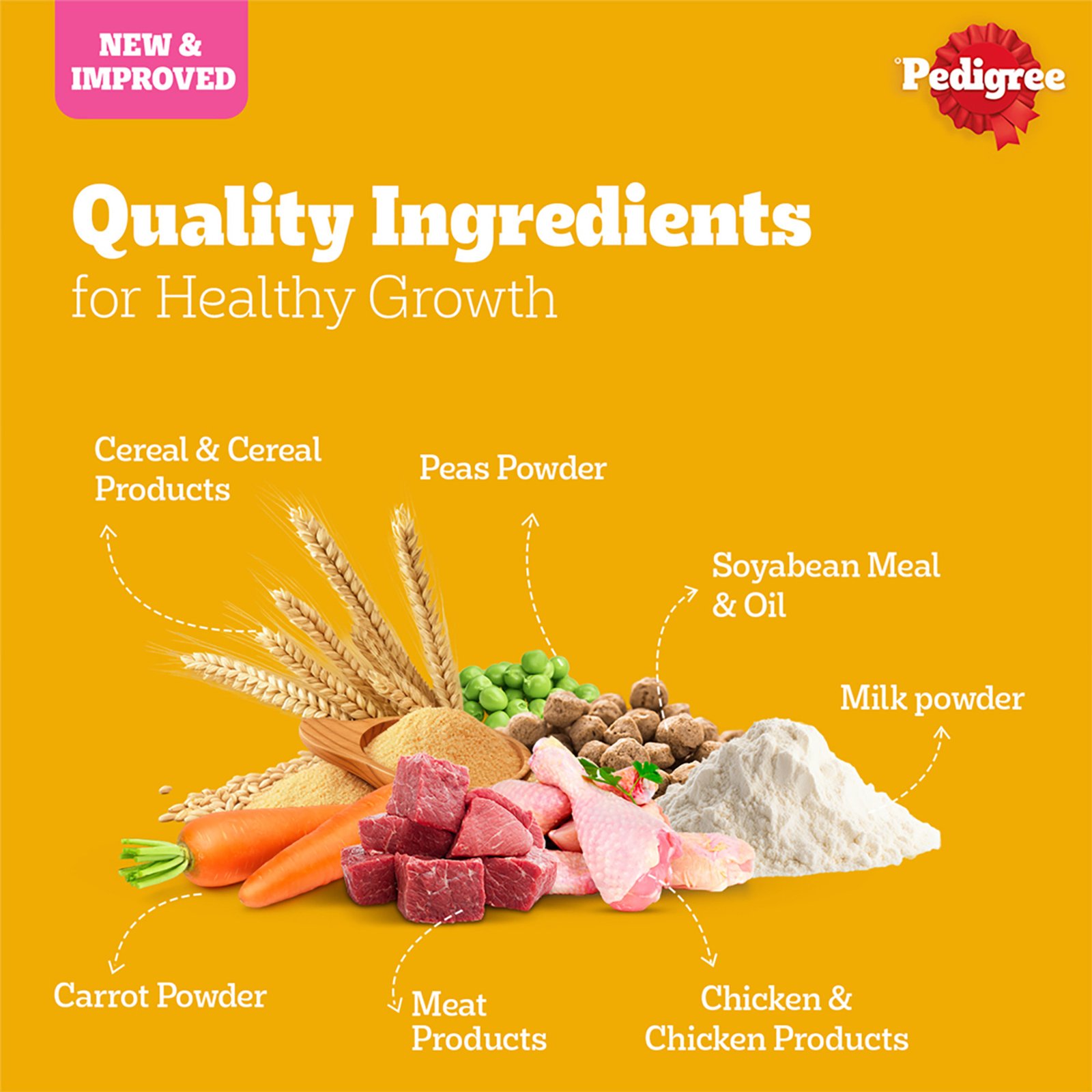 Pedigree Puppy Dry Dog Food, Chicken & Milk, 2.8 kg