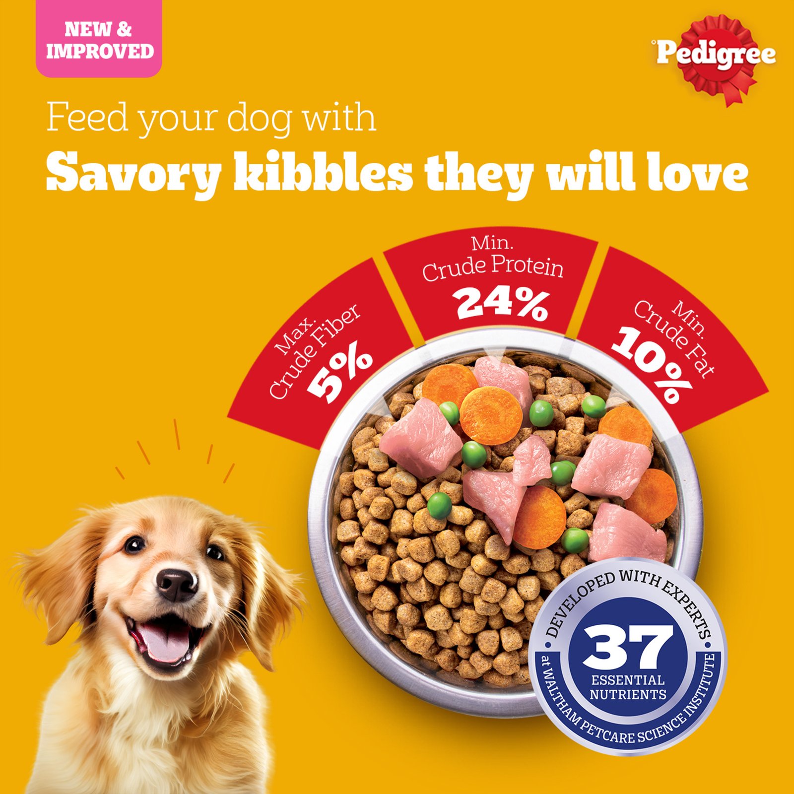 Pedigree Puppy Dry Dog Food  Food- Chicken & Milk, 1kg Pack 