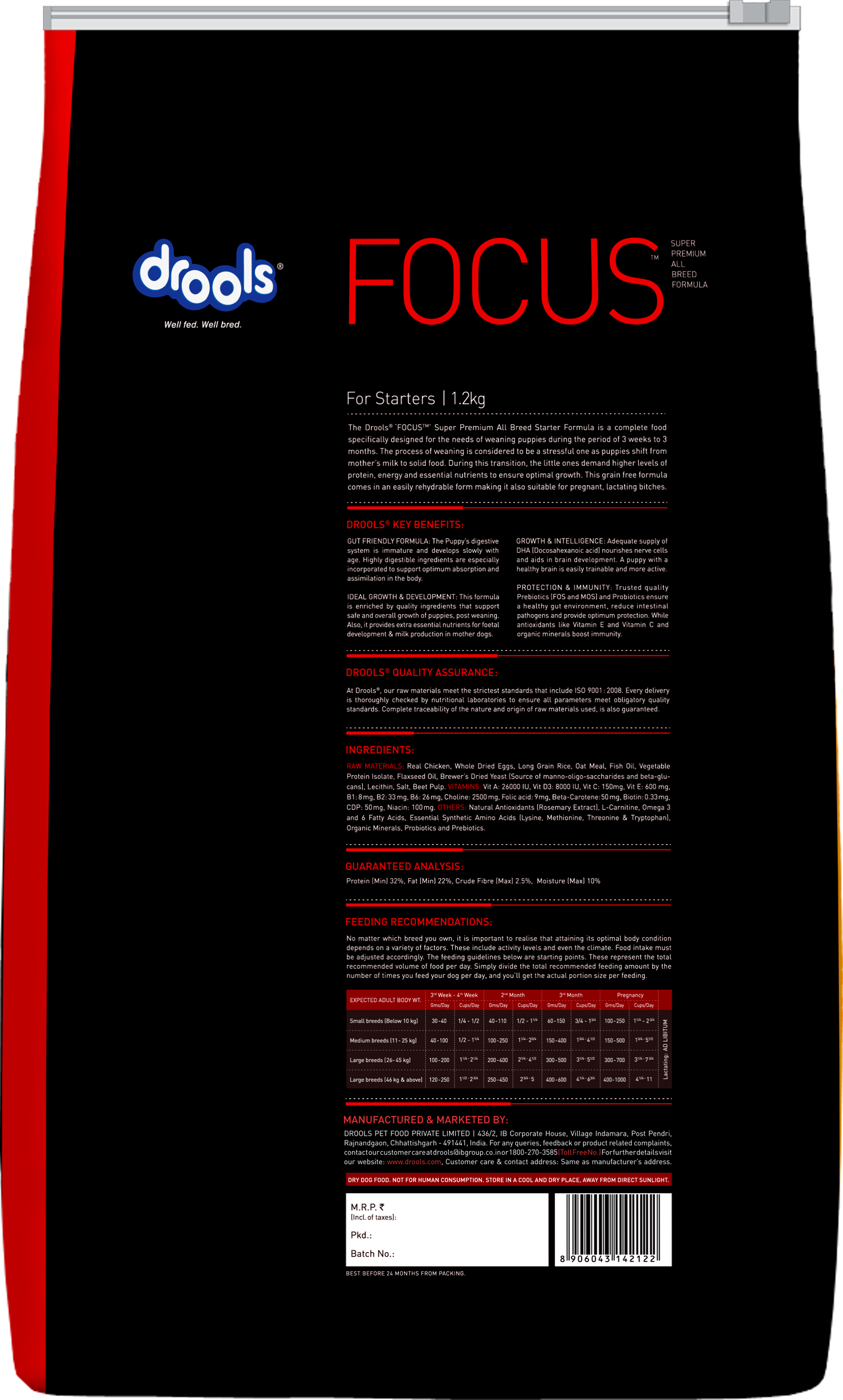 Drools Focus Starter Super Premium Dog Food