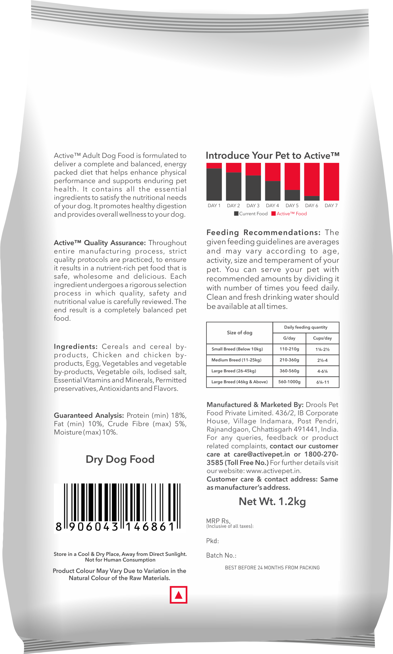 Active Adult Chicken and Vegetables Dry Dog Food (Buy 1 Get 1 Free)