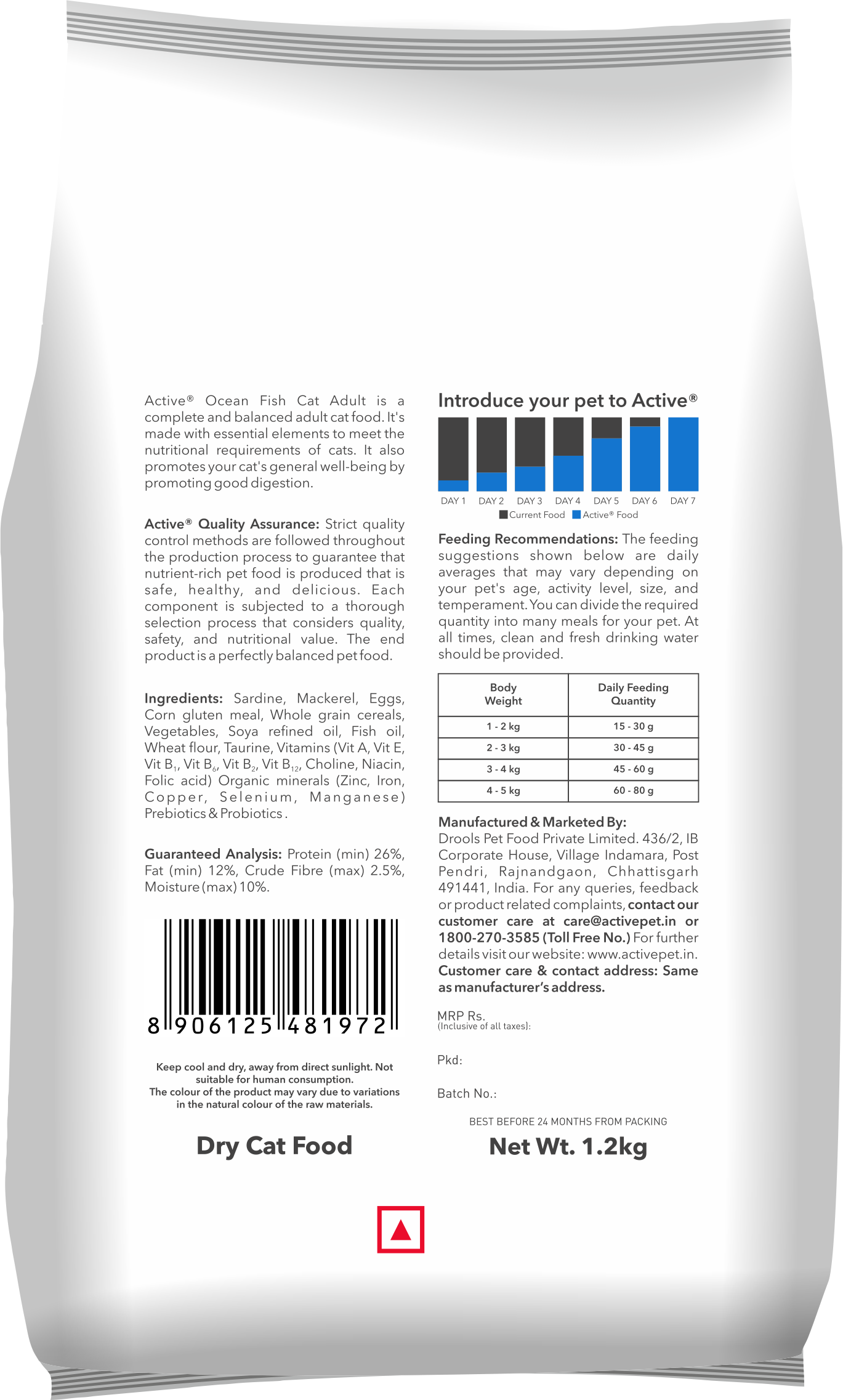 Active Ocean Fish Dry Adult Cat Food (Buy 1 Get 1 Free)