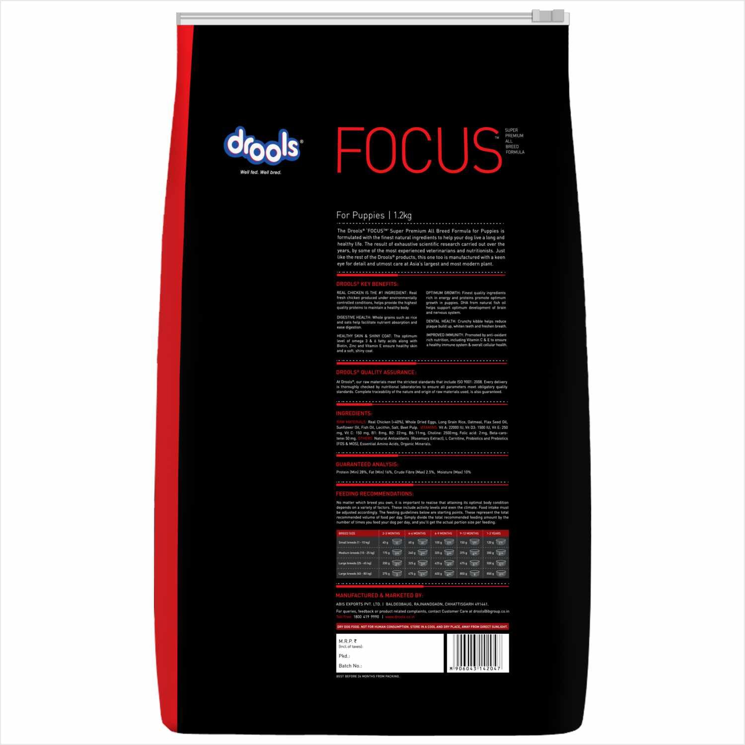 Drools Focus Puppy Super Premium Dog Food