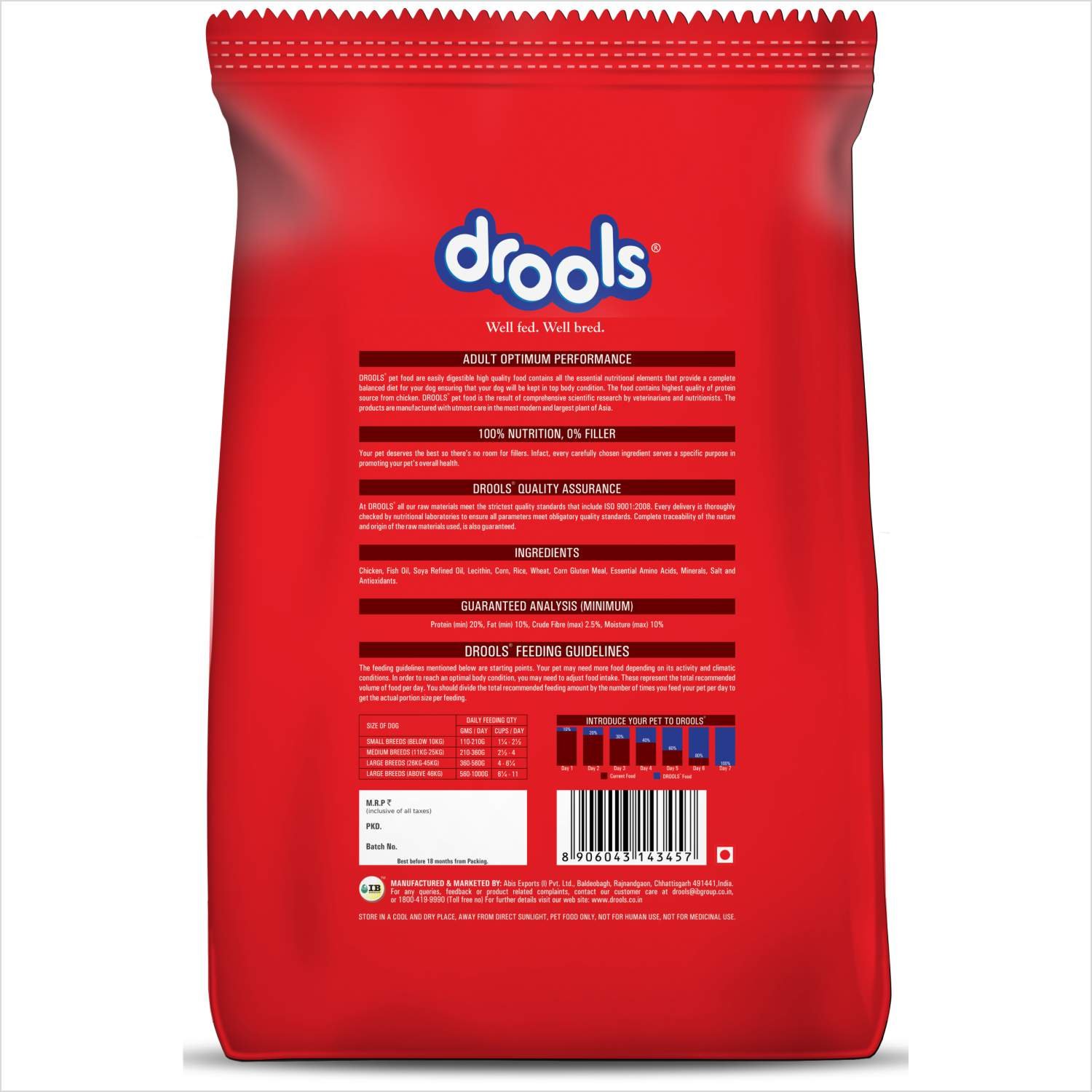 Drools Optimum Performance Adult Dog Food