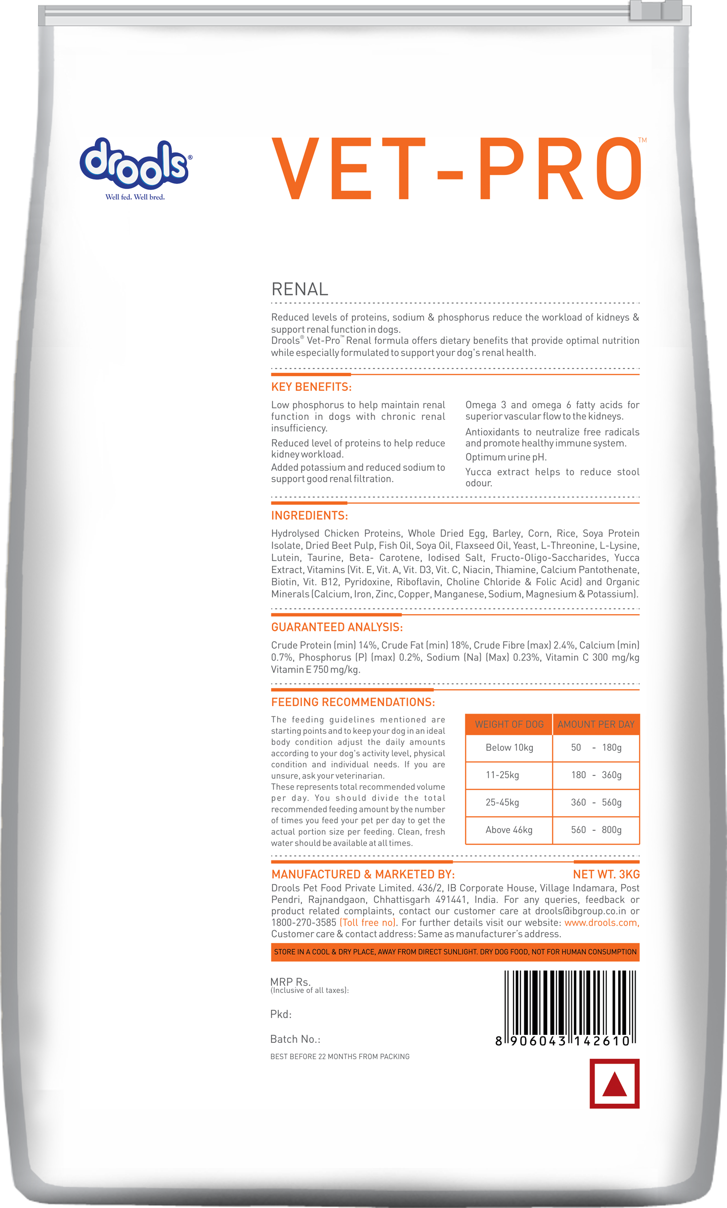 VET-PRO Renal Dry Dog Food