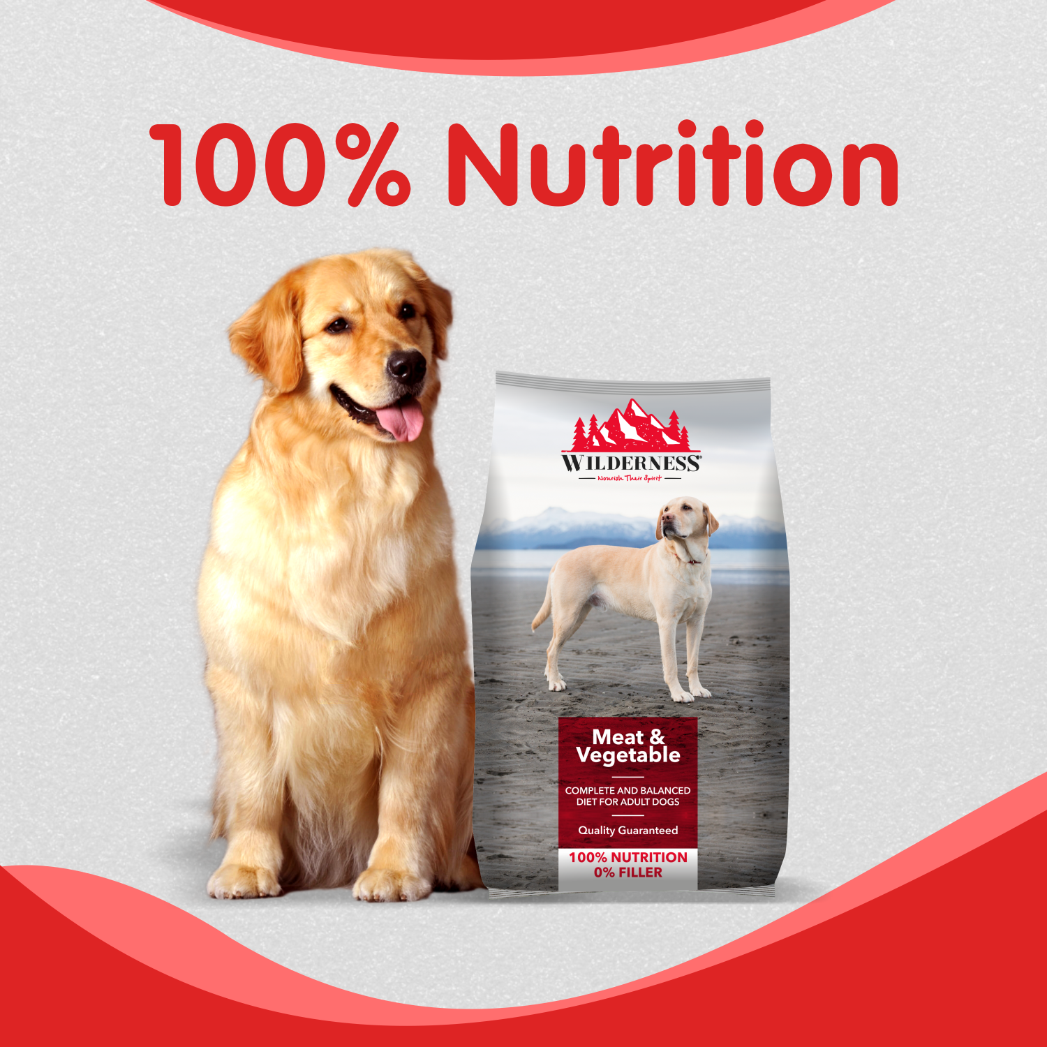 Wilderness Meat and Vegetables Adult Dog Food ( Buy 1 Get 1 Free)