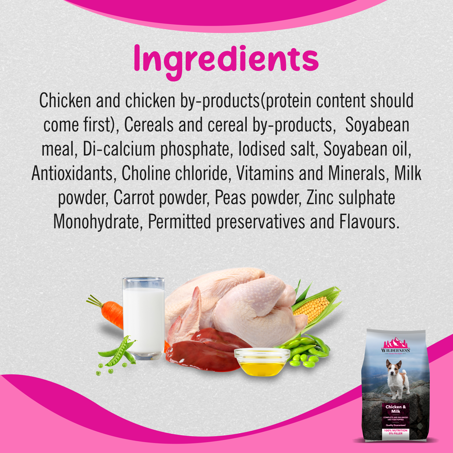 Wilderness Chicken and Milk Puppy Dog Food ( Buy 1 Get 1 Free)