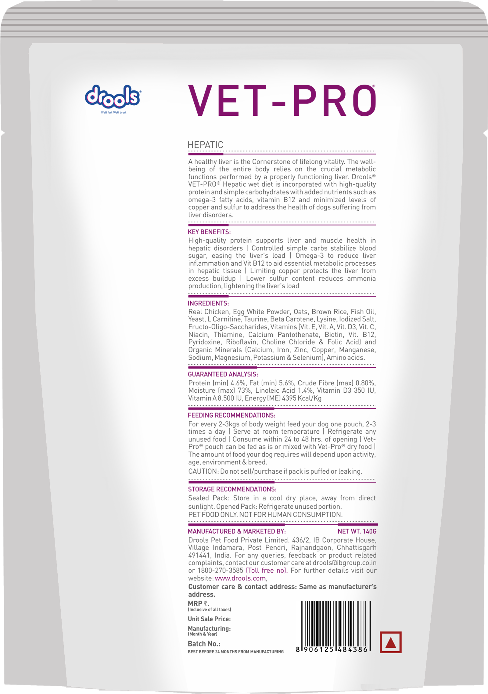 VET-PRO Hepatic Gravy Dog Wet Food