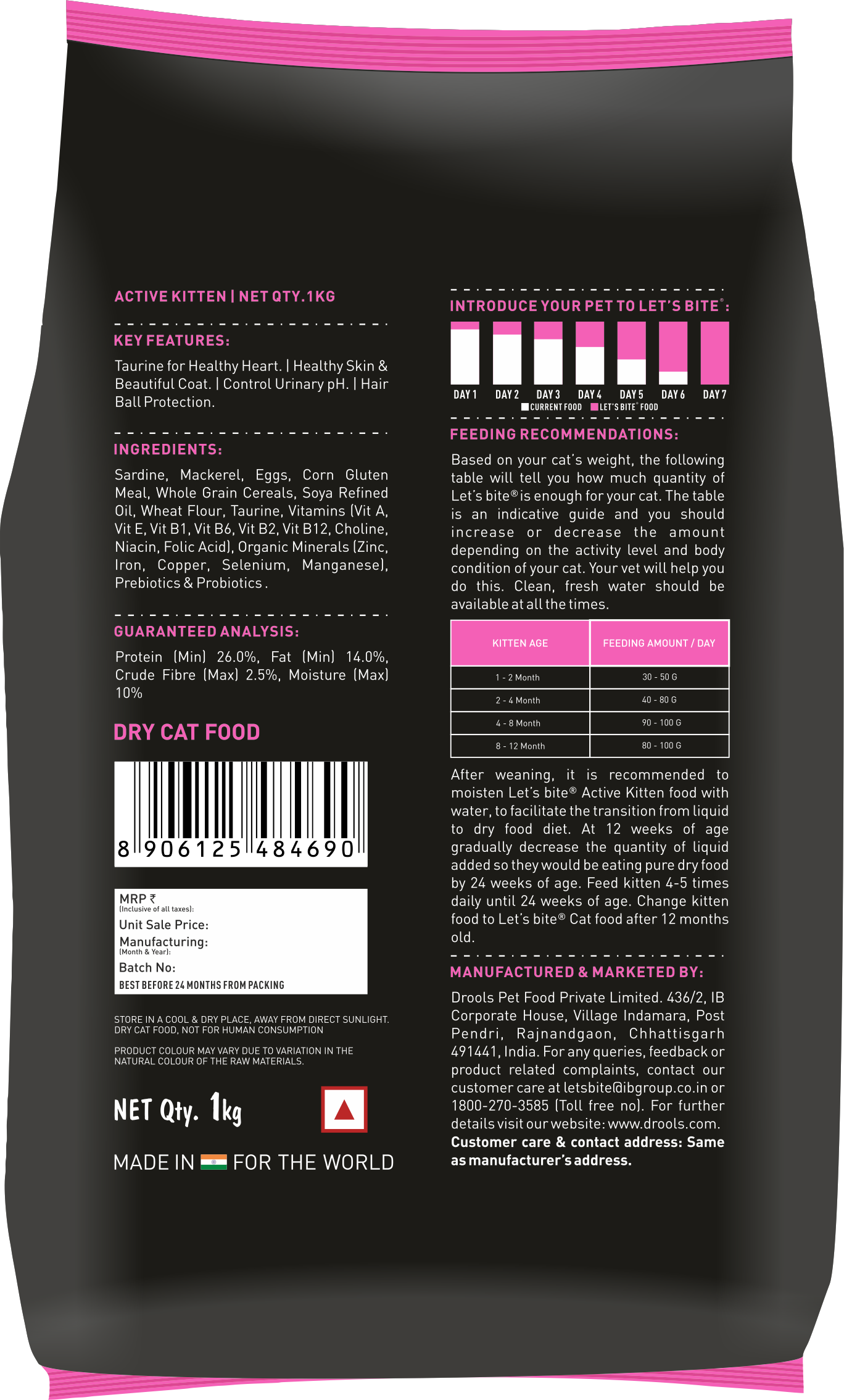 Let's Bite Active Kitten Dry Cat Food