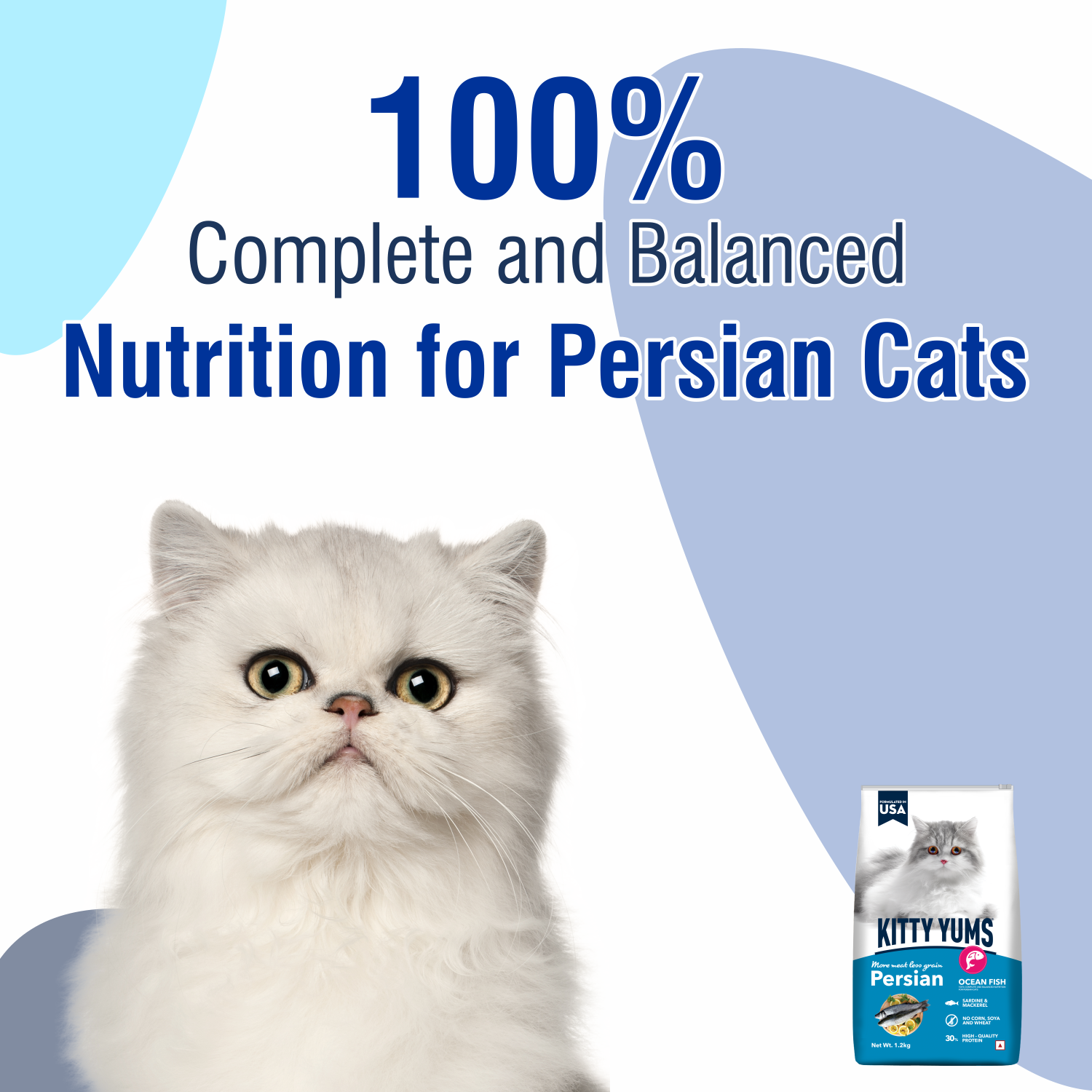 Kitty Yums Dry Persian Cat Food, Ocean Fish