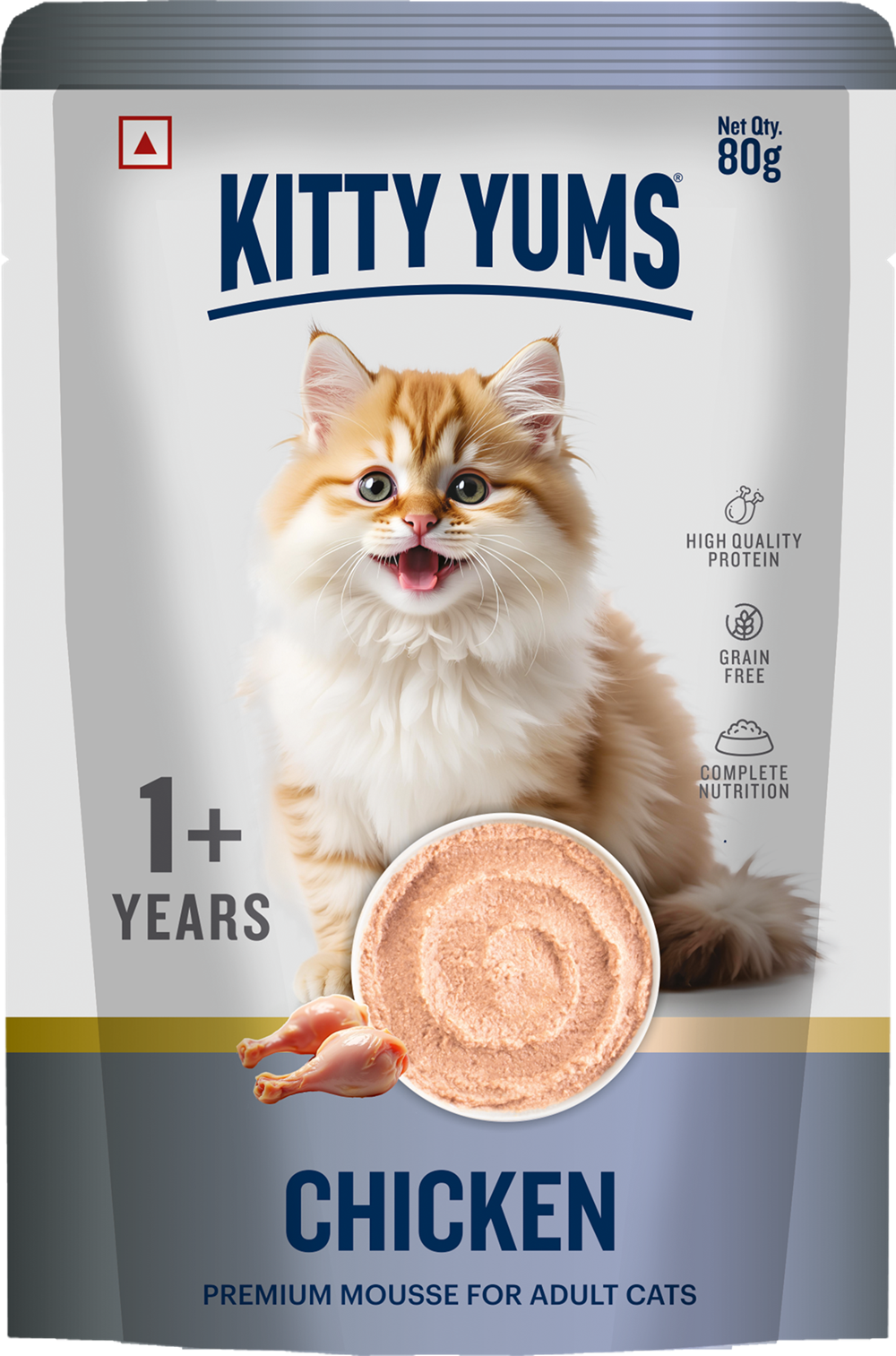 Kitty Yums Chicken Mousse Adult Adult Cat Wet Food