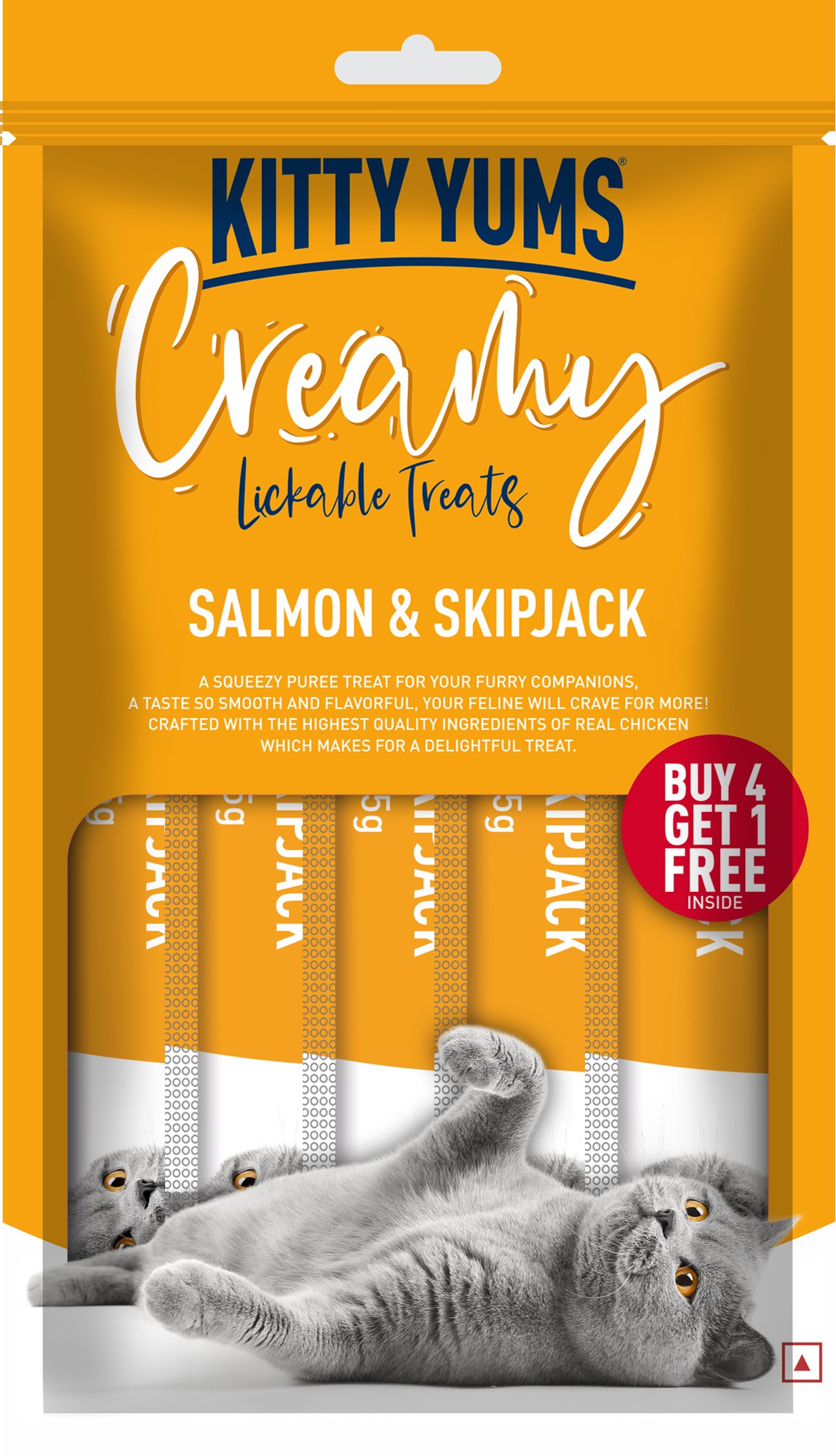 Kitty Yums Creamy Salmon & Skipjack Lickable 
