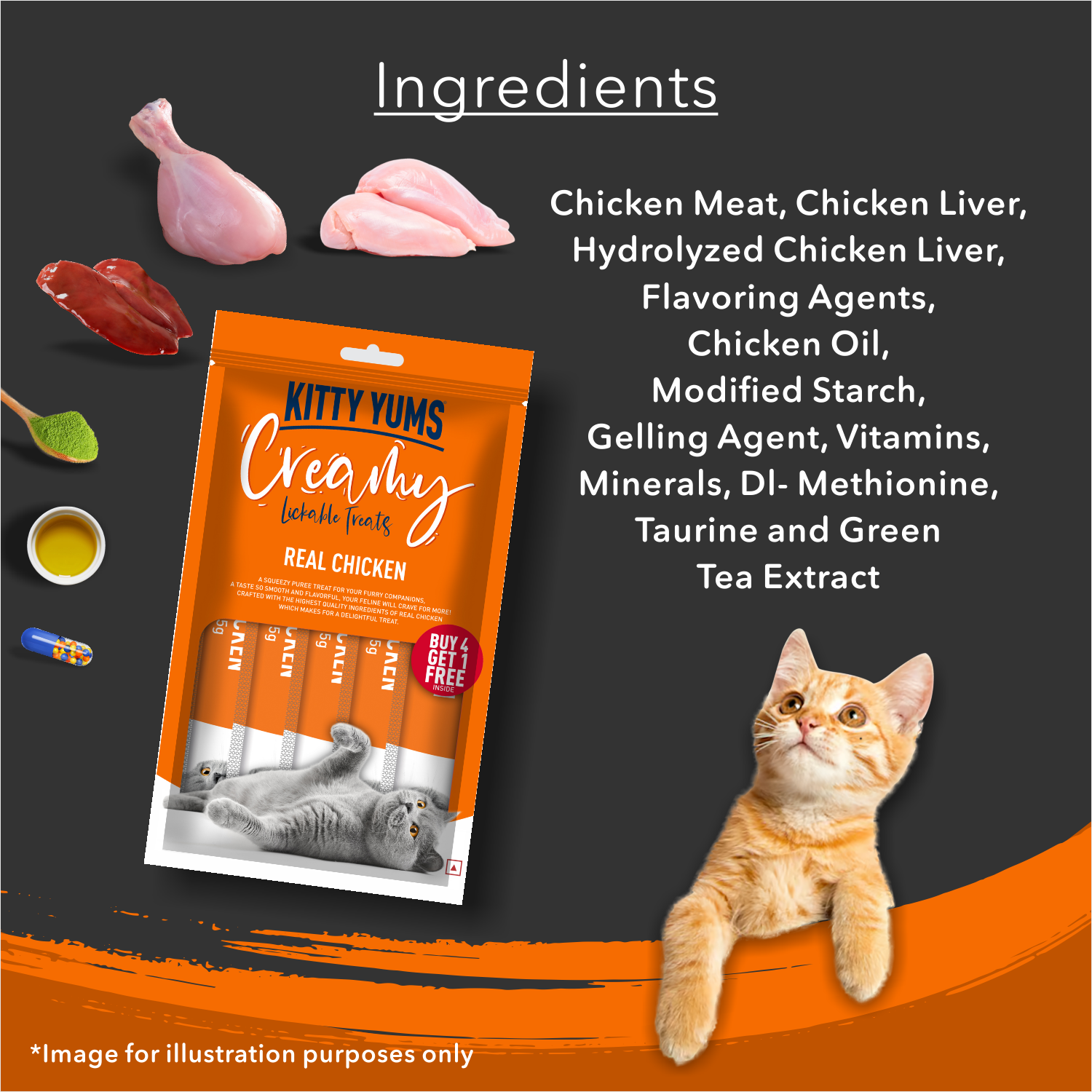 Kitty Yums Creamy Real Chicken