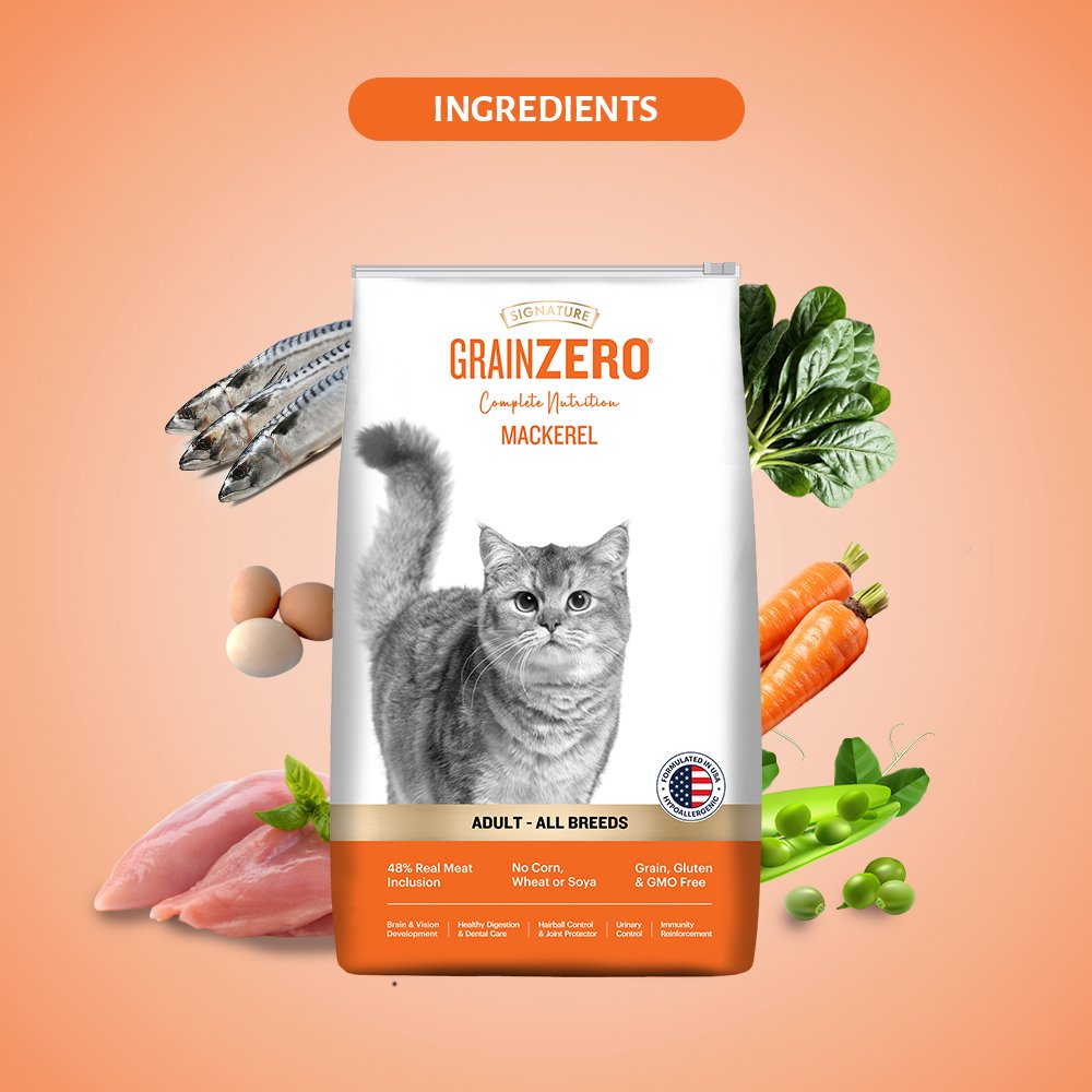 Grain Zero Mackerel, Adult dry Cat Food