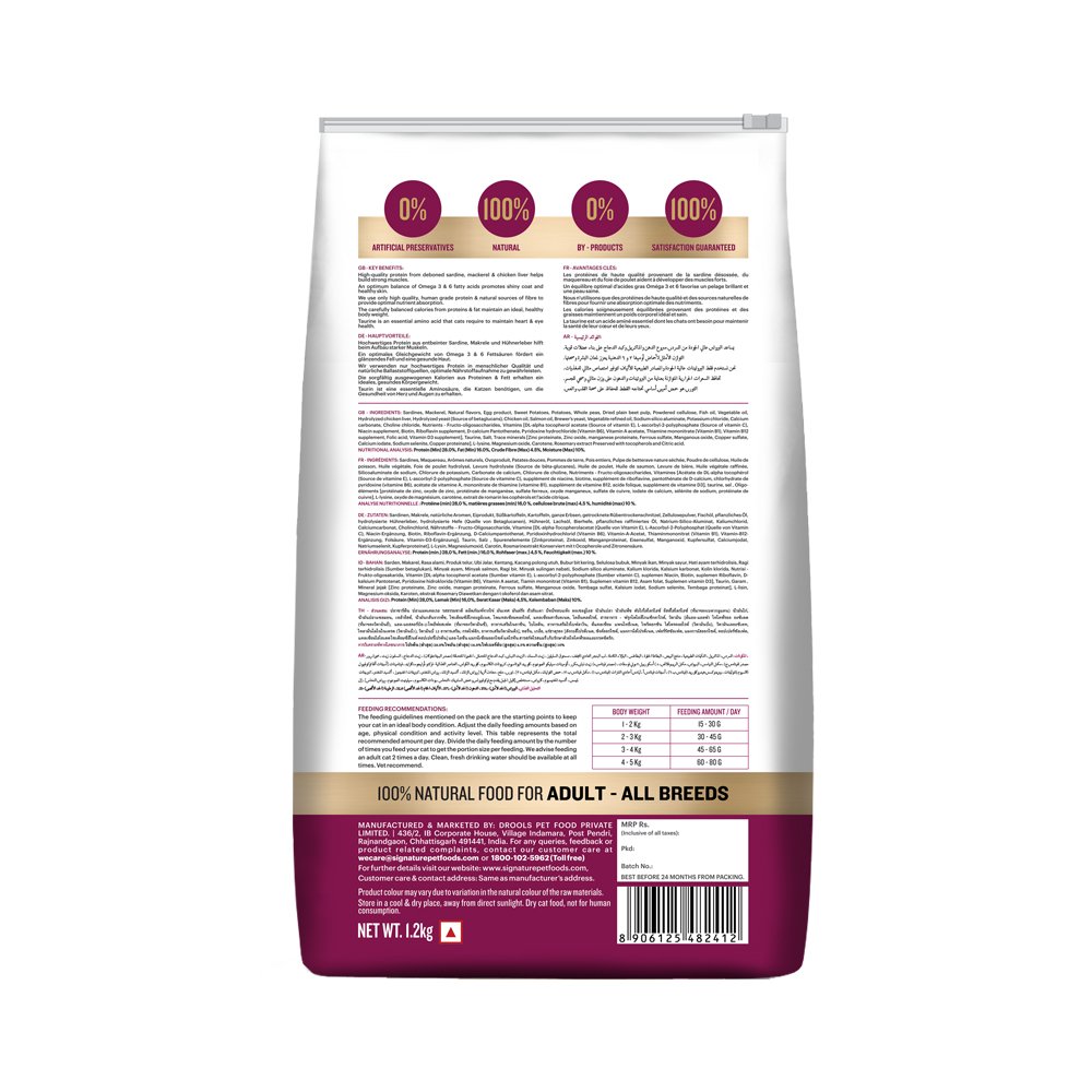 Grain Zero Ocean Fish, Sardine, and Mackerel Adult Dry Cat Food