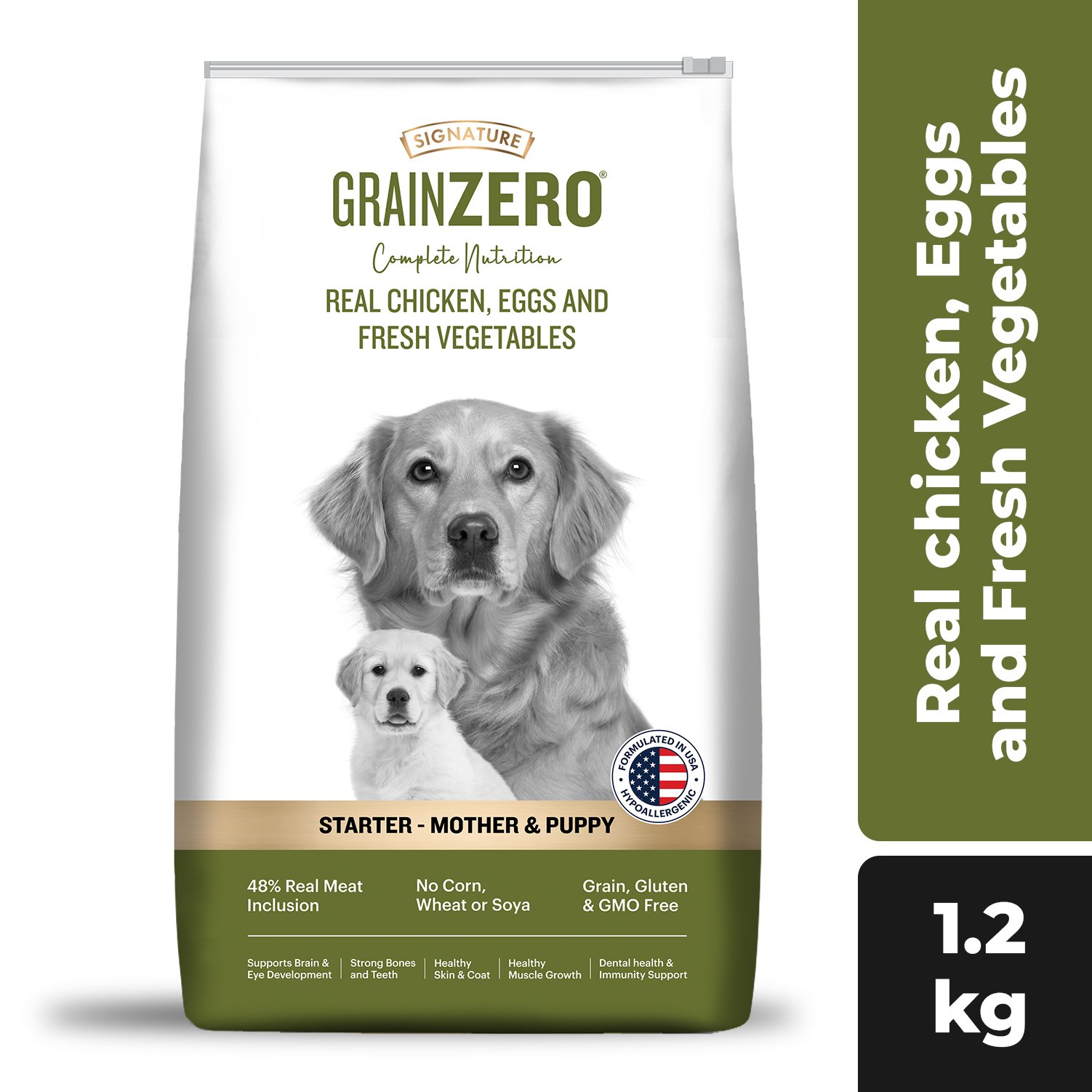 Grain Zero Real Chicken, Egg And Vegetables Starter Dry Dog Food