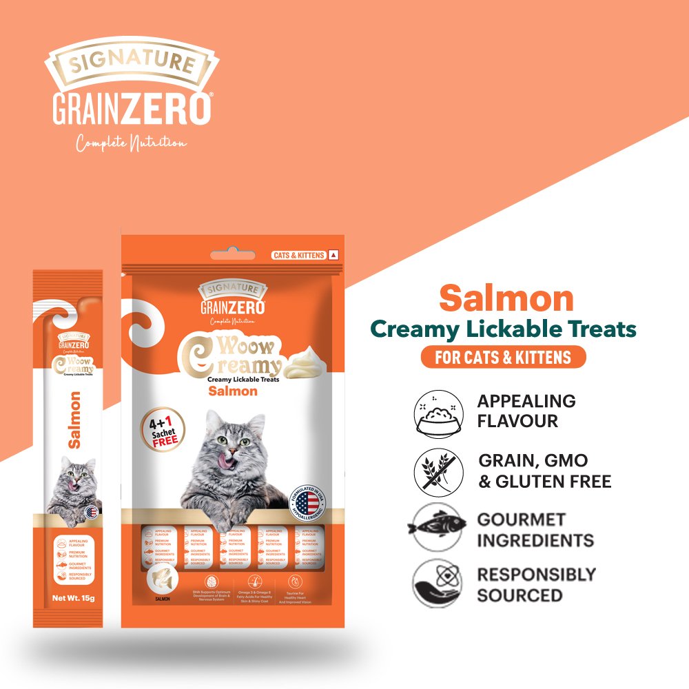Grain Zero Creamy Lickable Cat treat Salmon