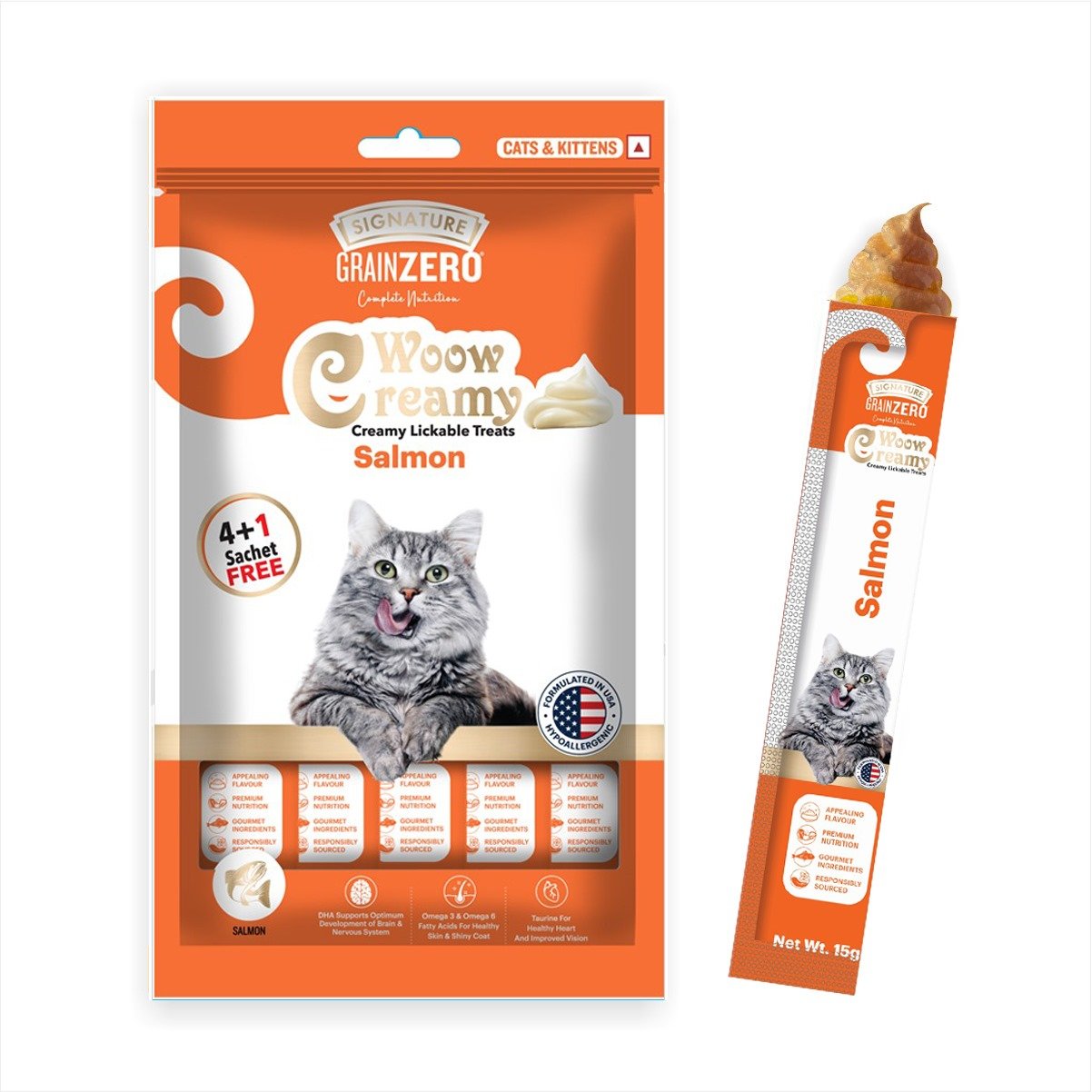 Grain Zero Creamy Lickable Cat treat Salmon