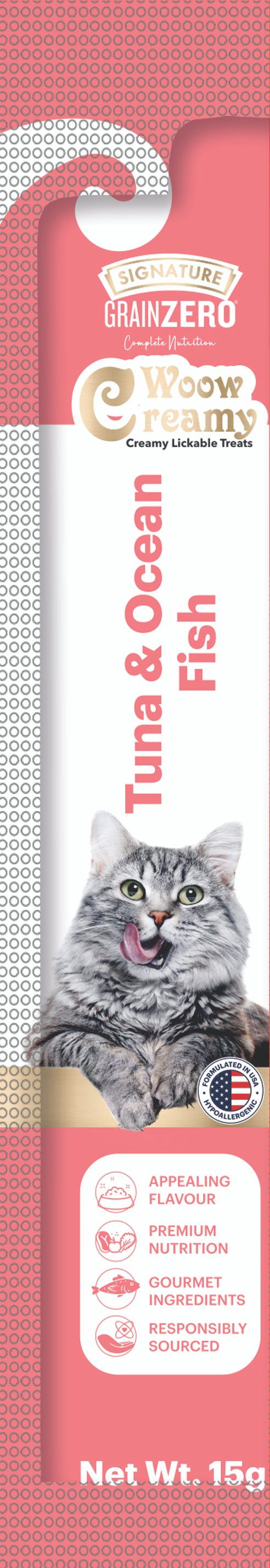 Grain Zero Creamy Lickable Cat treat Tuna & Ocean Fish