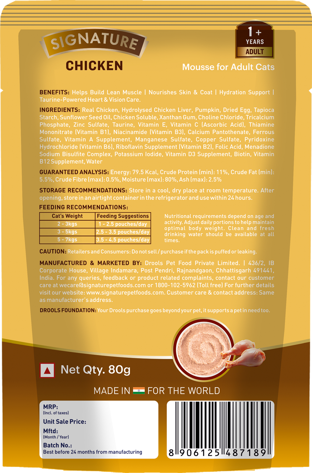 Signature Grain Zero Chicken Mousse Adult Cat Wet Food