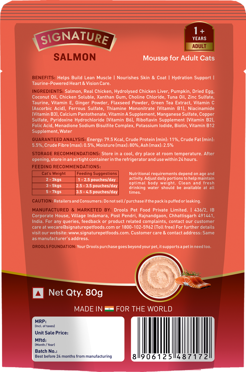 Signature Grain Zero Salmon Mousse Adult Cat Wet Food