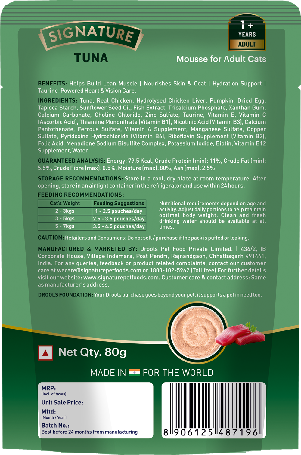 Signature Grain Zero Tuna Mousse Kitten Wet Food