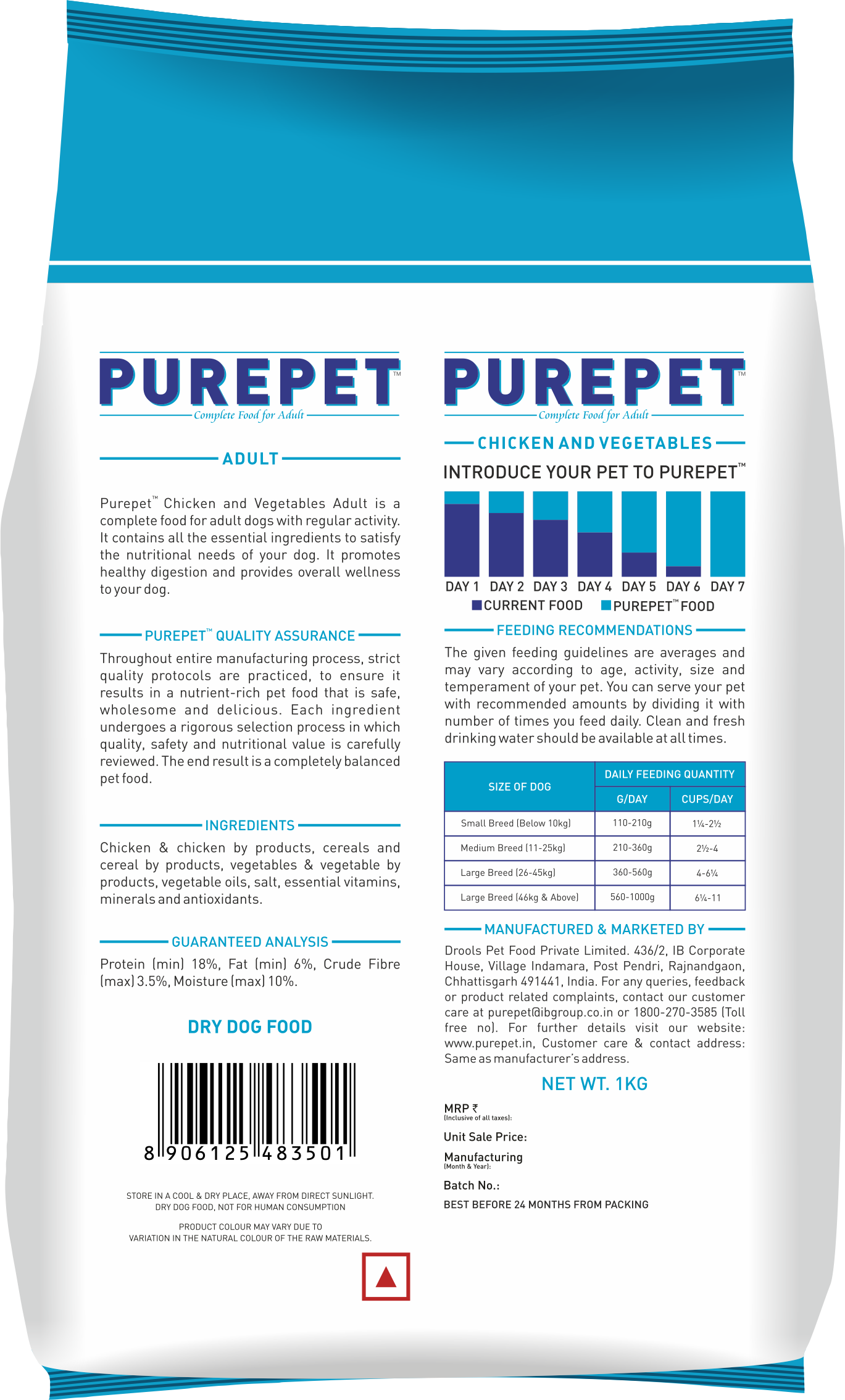Purepet Chicken & Veg Adult Dog Food