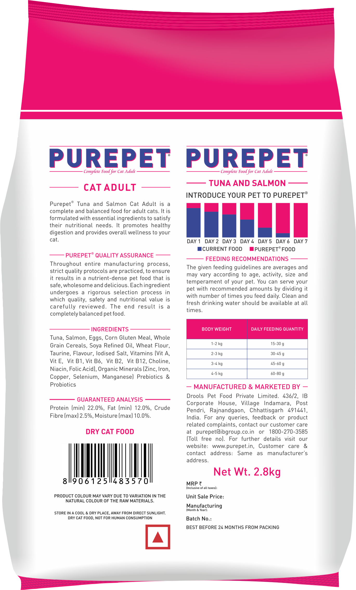 Purepet Adult Cat Food, Tuna and Salmon