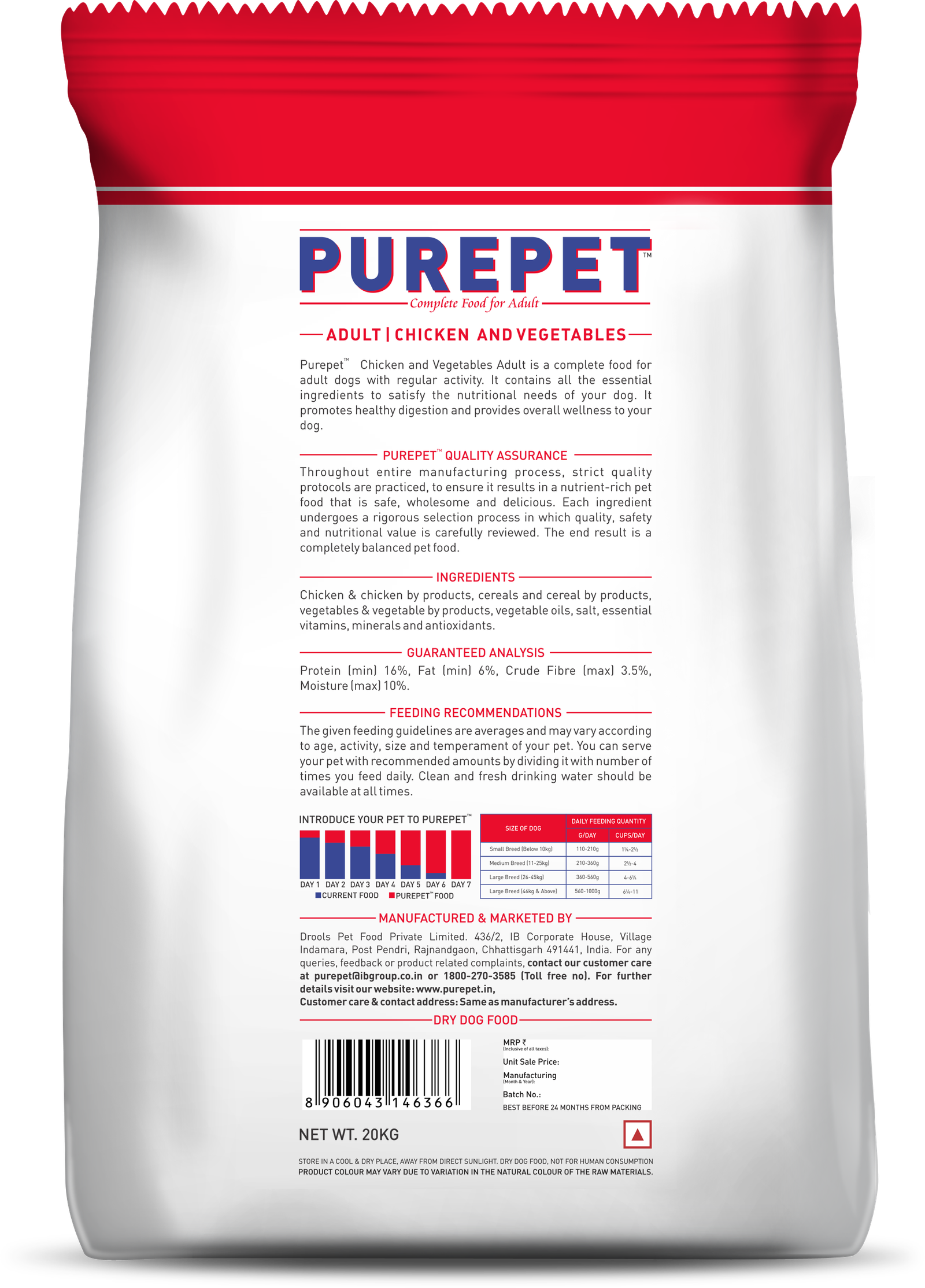 Purepet Chicken & Vegetable Adult Dog Food