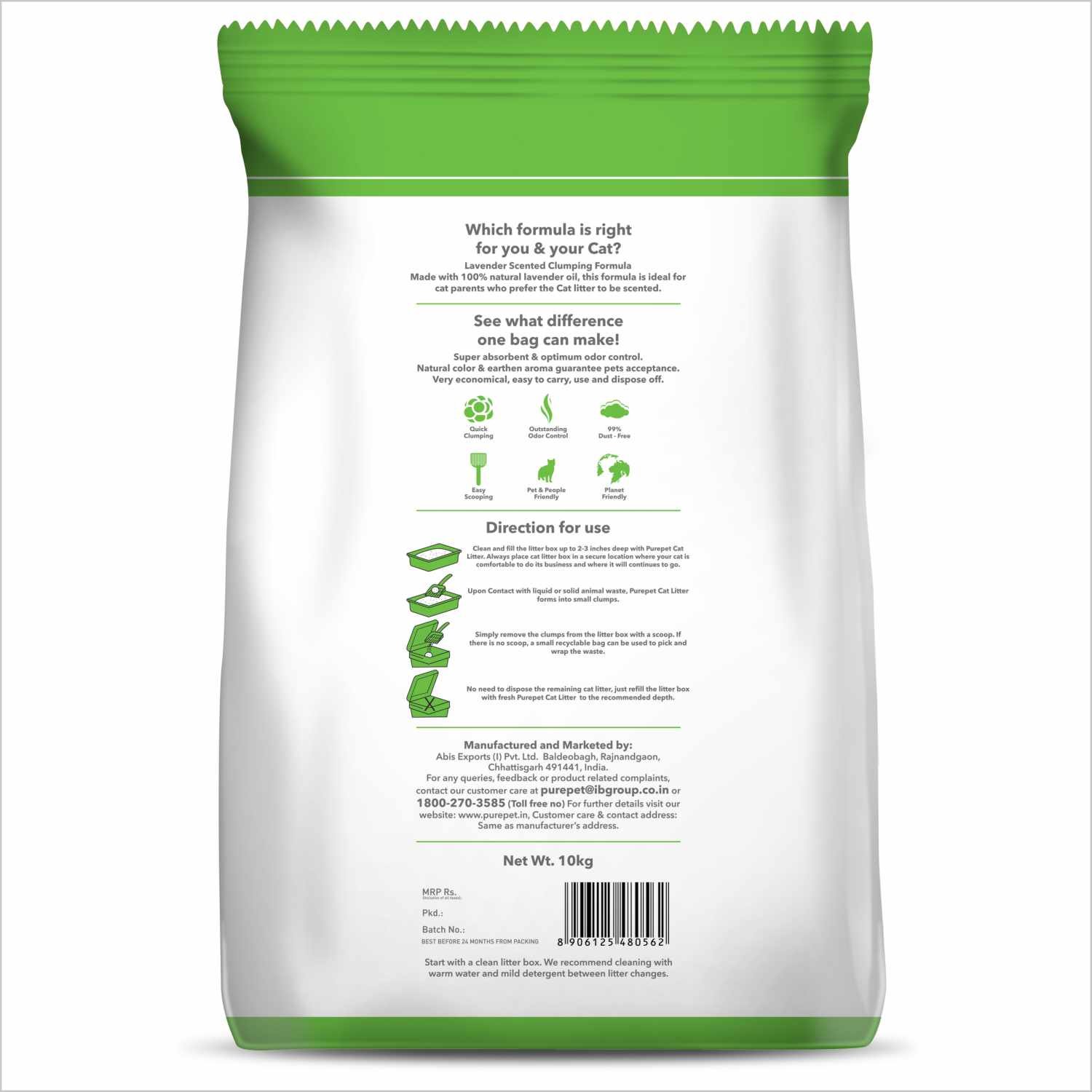 Purepet Lavender Fragrance Cat Litter(For Multiple Cat)