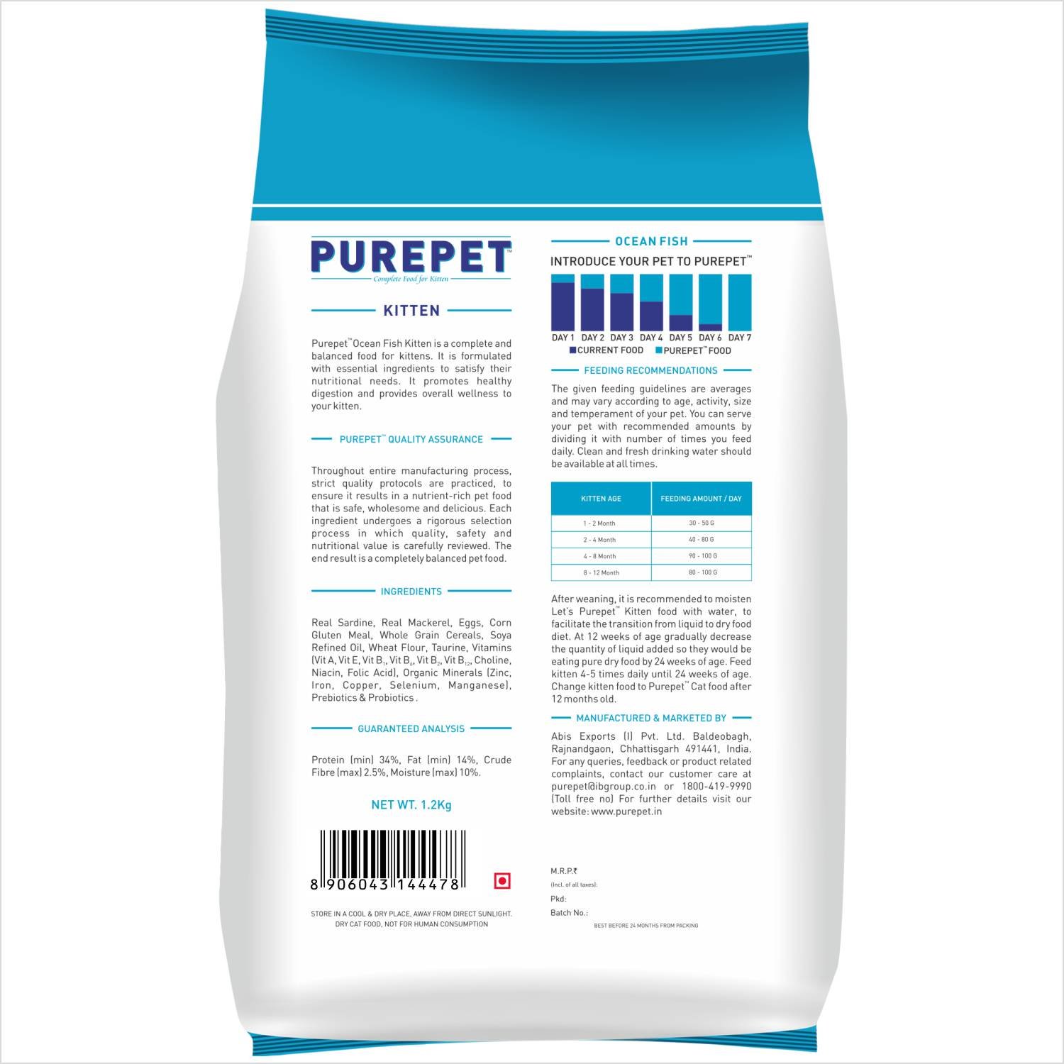 Purepet Ocean Fish Kitten Cat Food