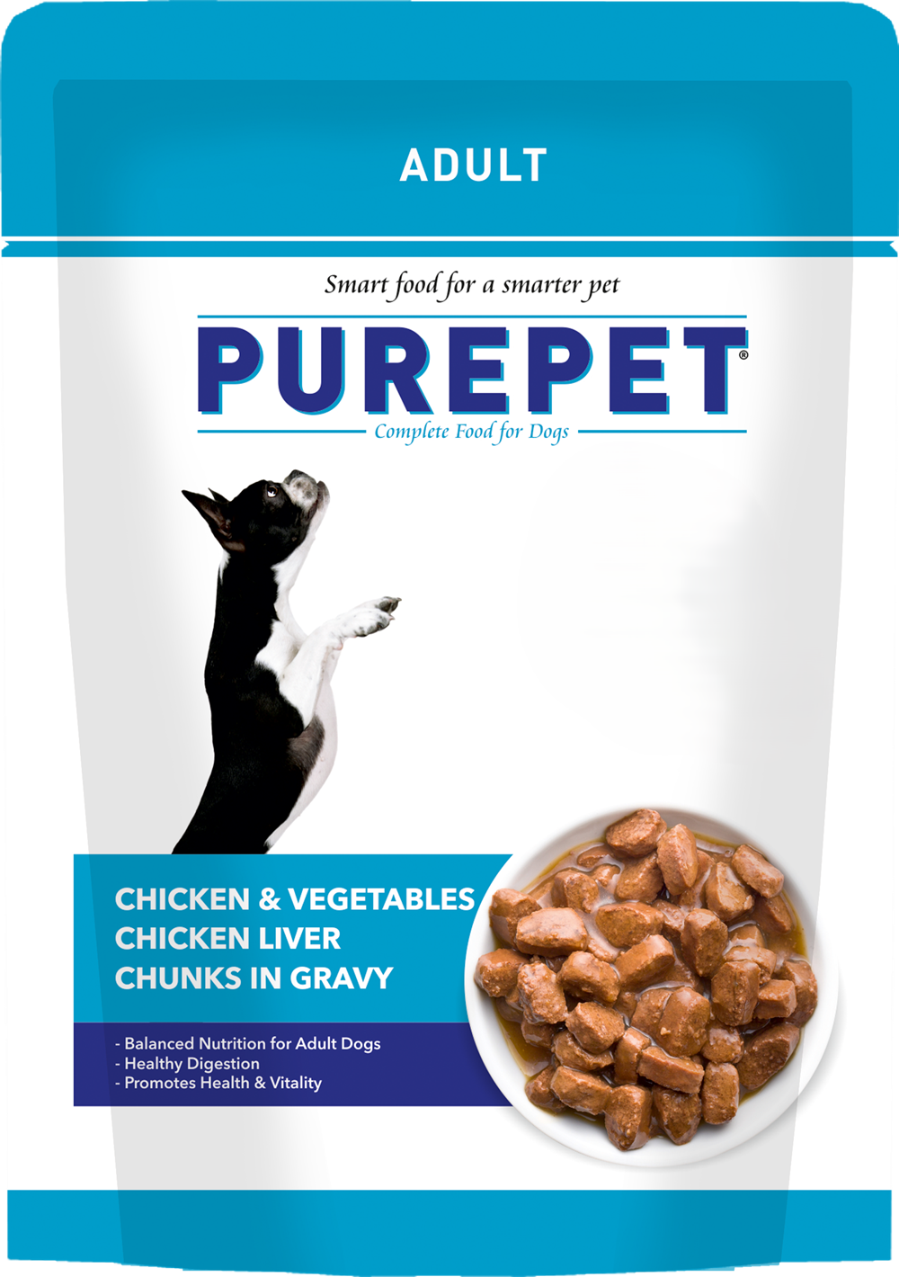 Purepet Wet Adult Dog Food, Chicken and Vegetable Chunks in Gravy