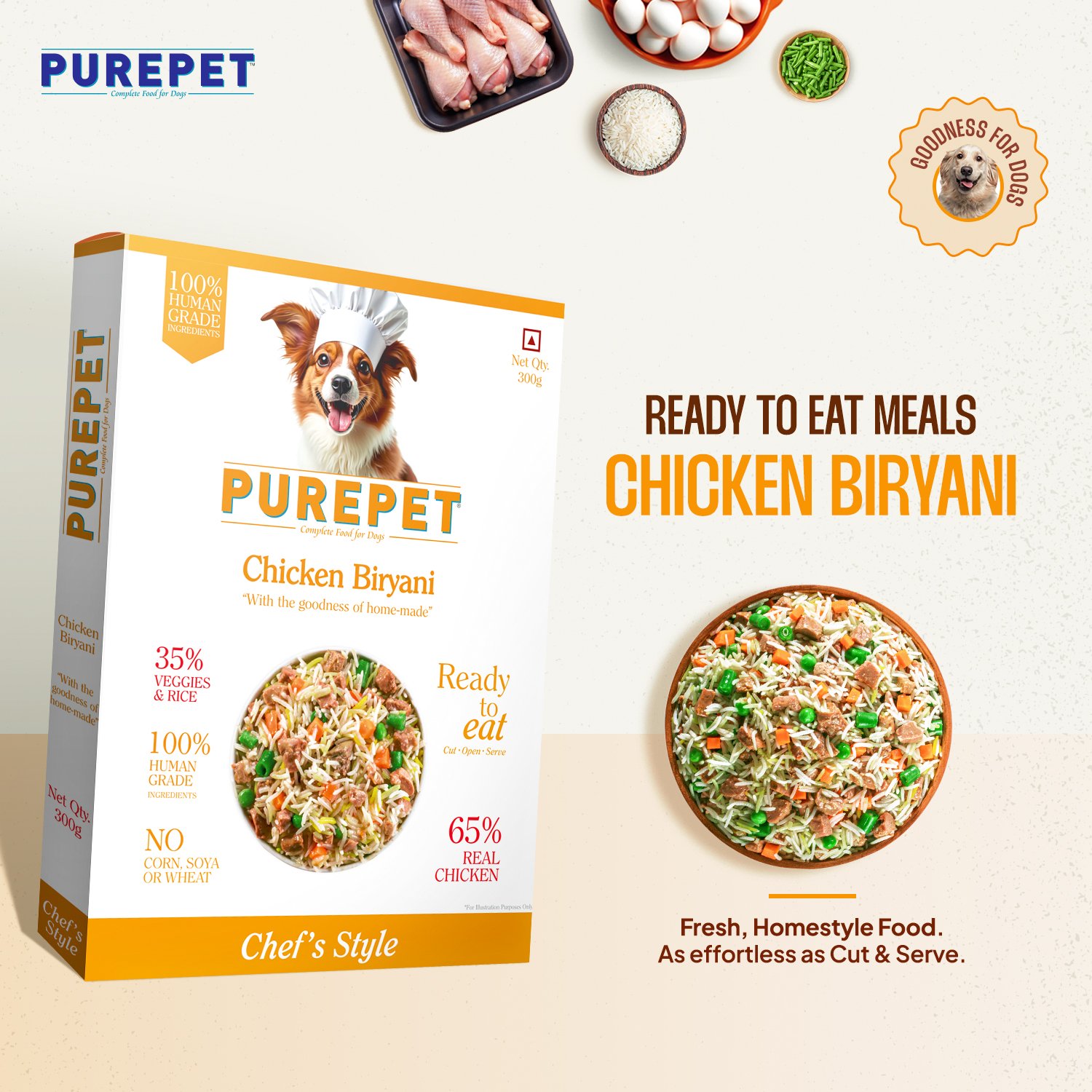 PurePet Chicken Biryani Fresh Dog Food