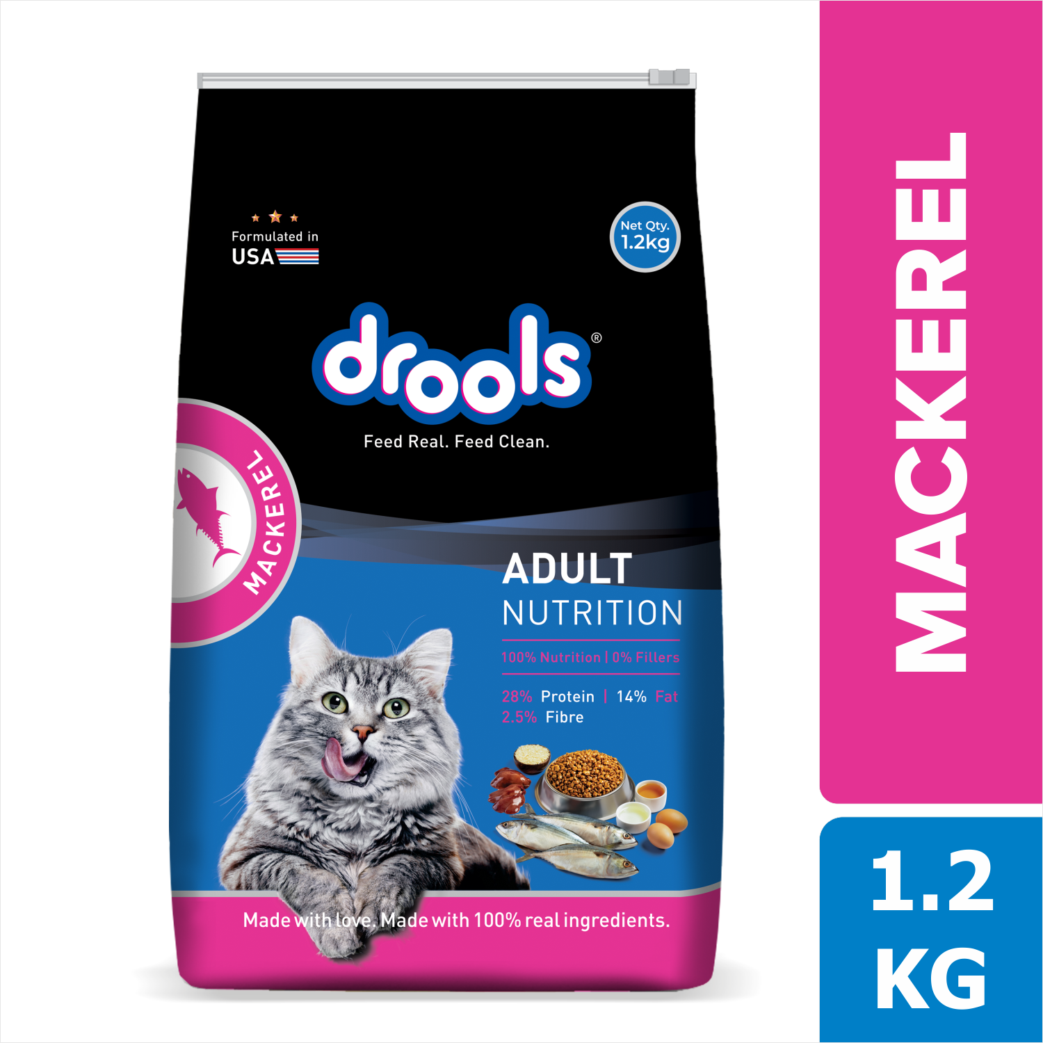 Drools Cat Adult Mackerl Dry Cat Food