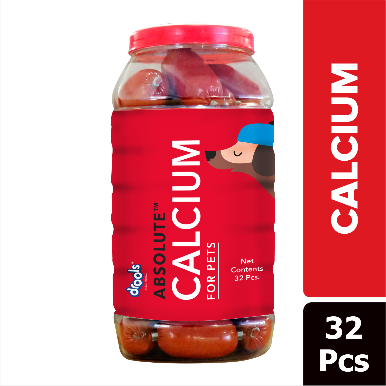 Drools Absolute Calcium Sausage Dog Supplement - Jar