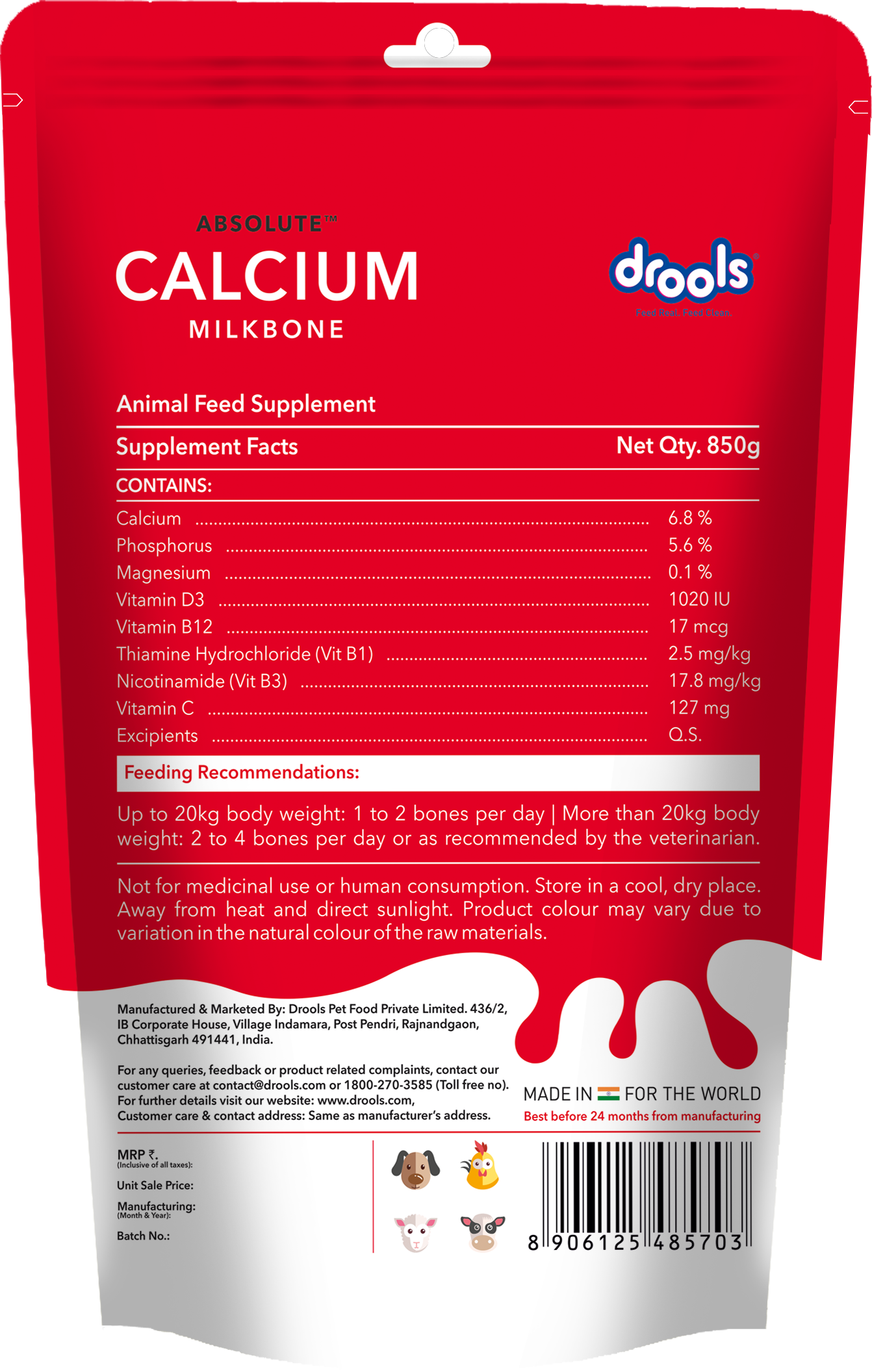 Drools Absolute Calcium Milk Bone Dog treats