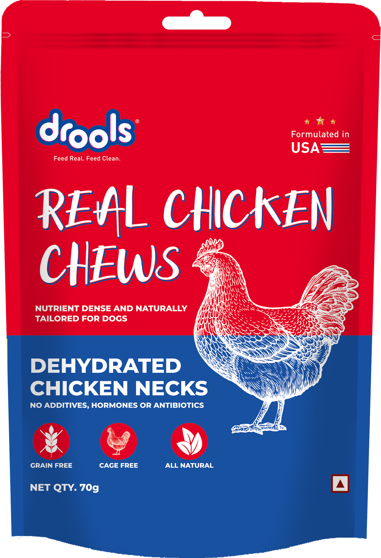 Drools Dog Treats, Dehydrated Real Chicken Chews Necks