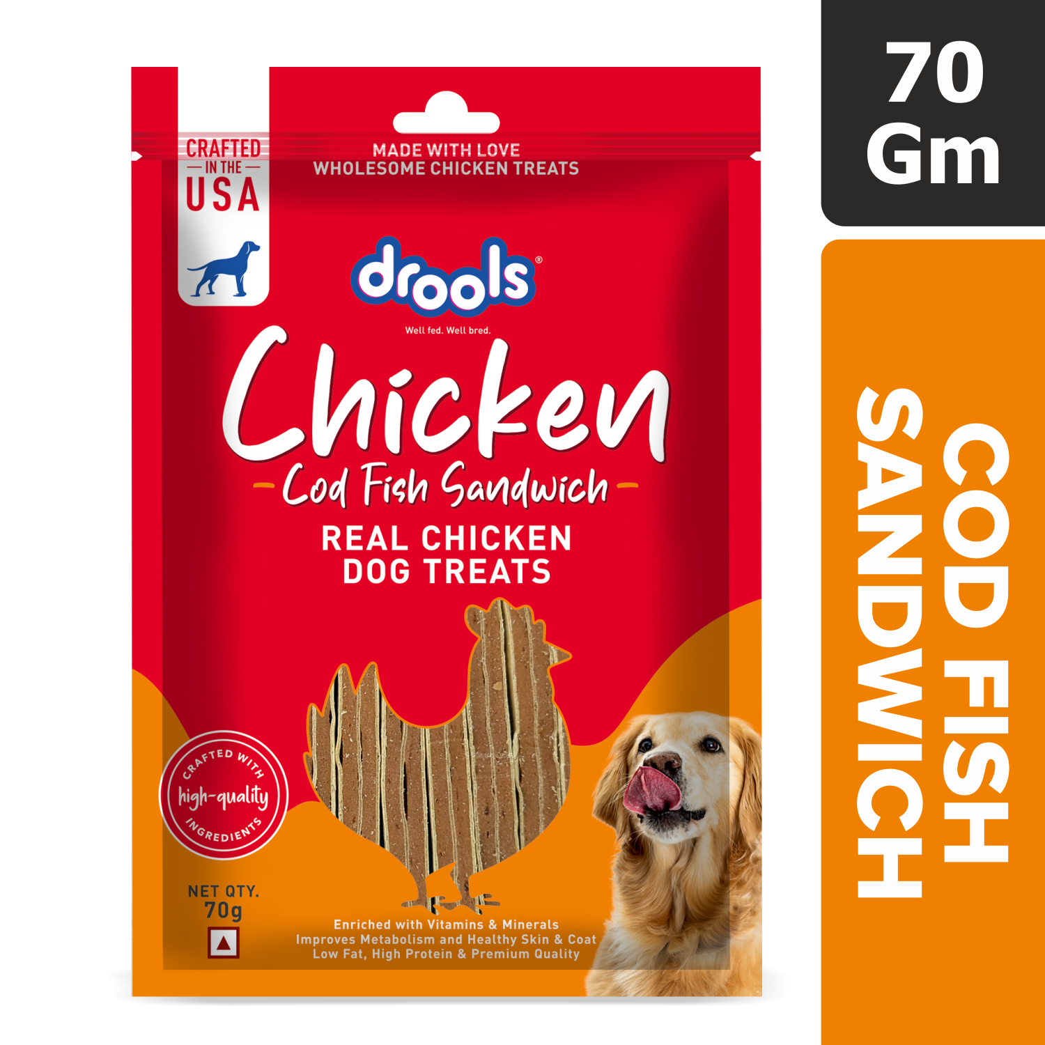 Drools Cod Fish Sandwich Dog Treats