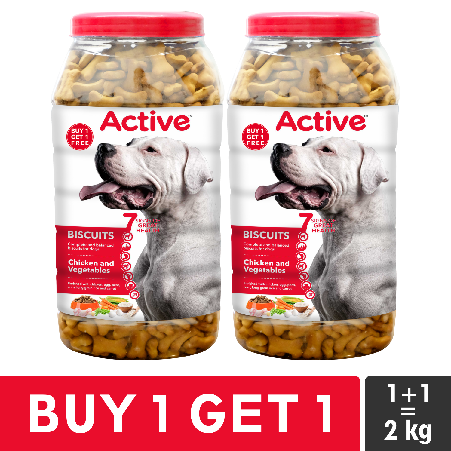 Active Chicken Flavour Biscuits Dog Treat