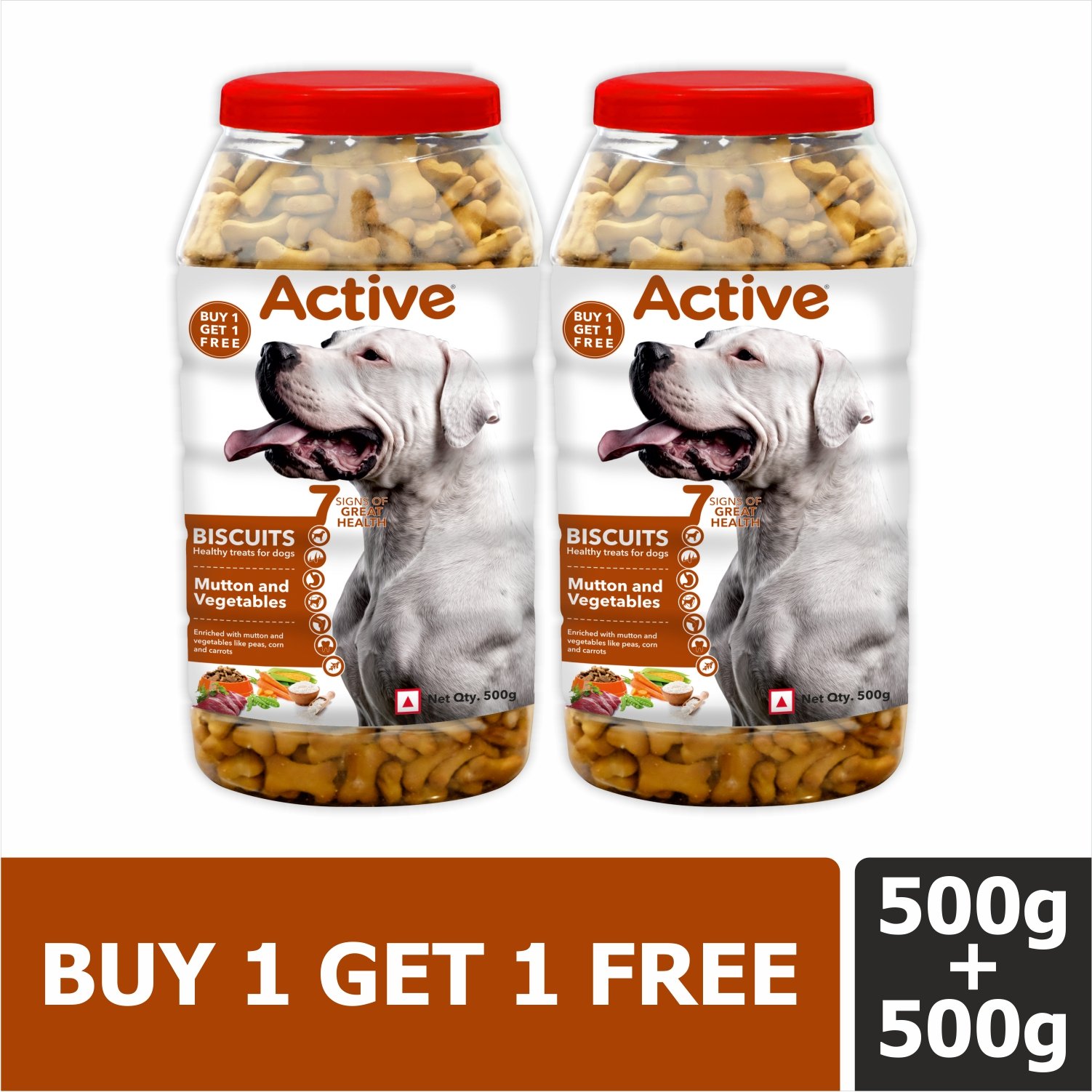 Active Biscuit Mutton & Veg, 500g