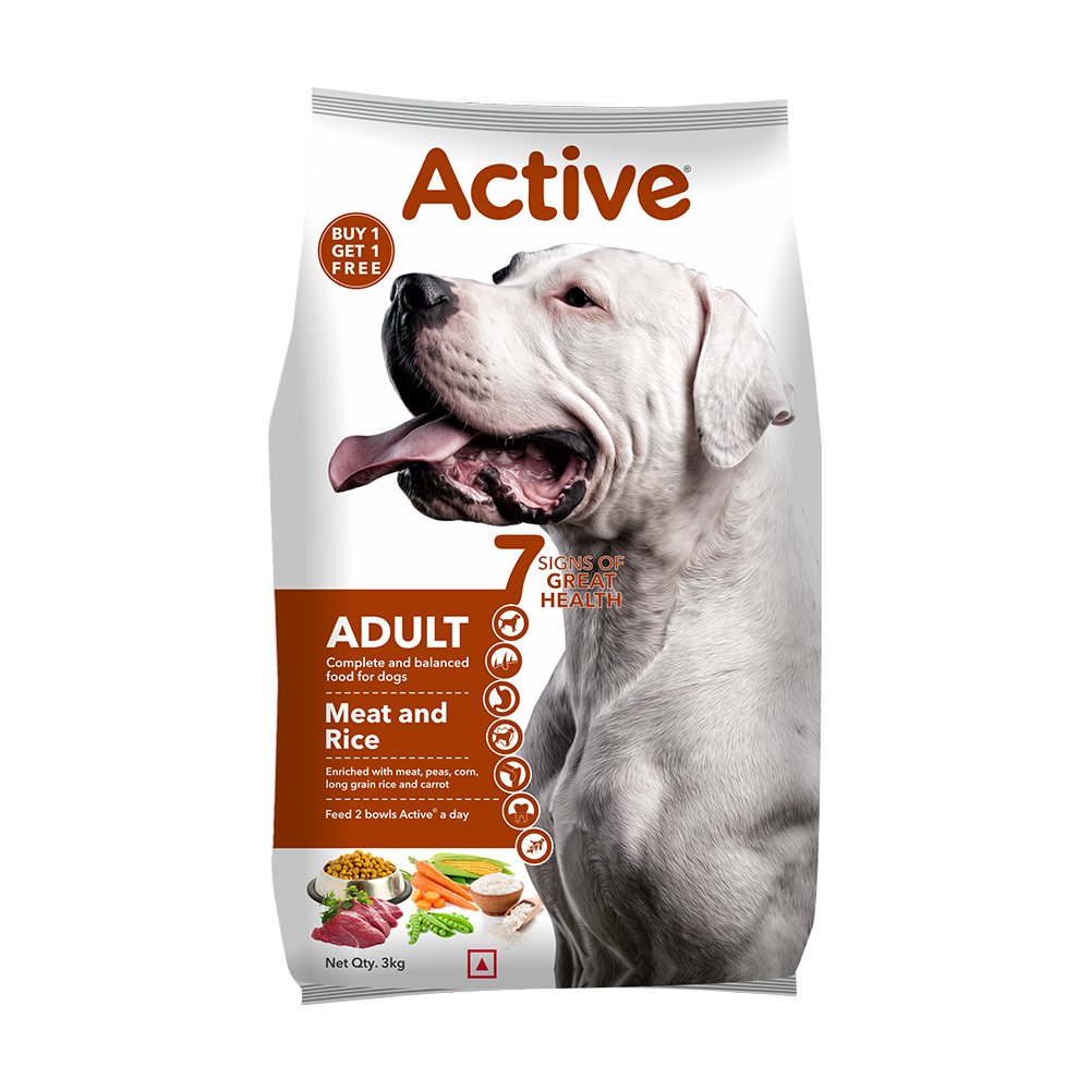 Active Adult Dog Food, Meat and Rice